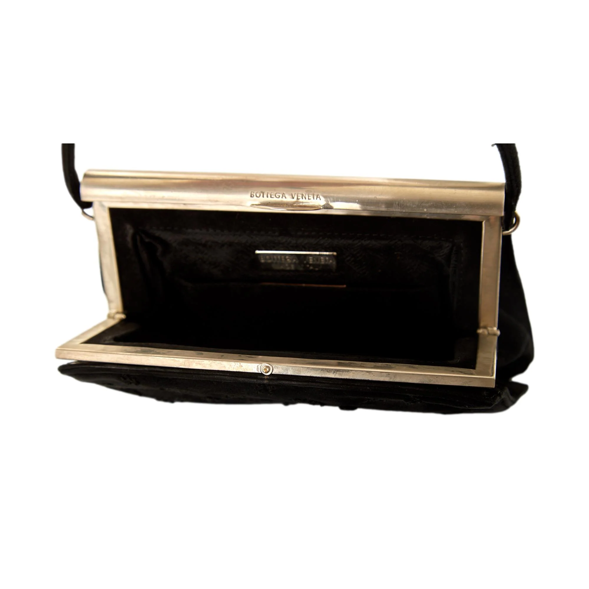 Bottega Veneta Black Embroidered Suede Bag - Image 4