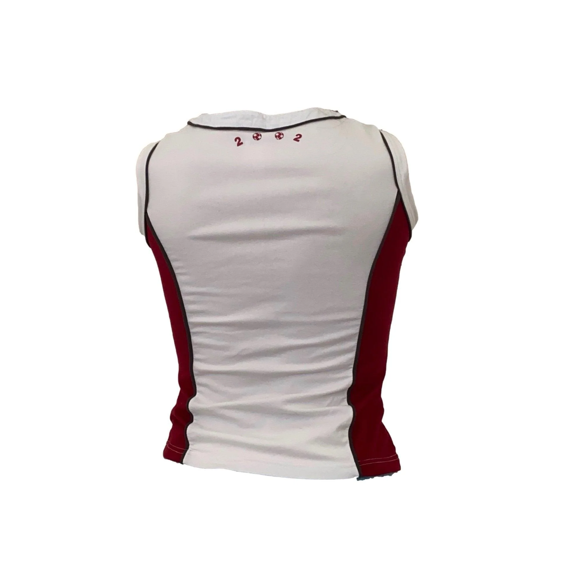 Celine White Lace Up Tank - Image 2