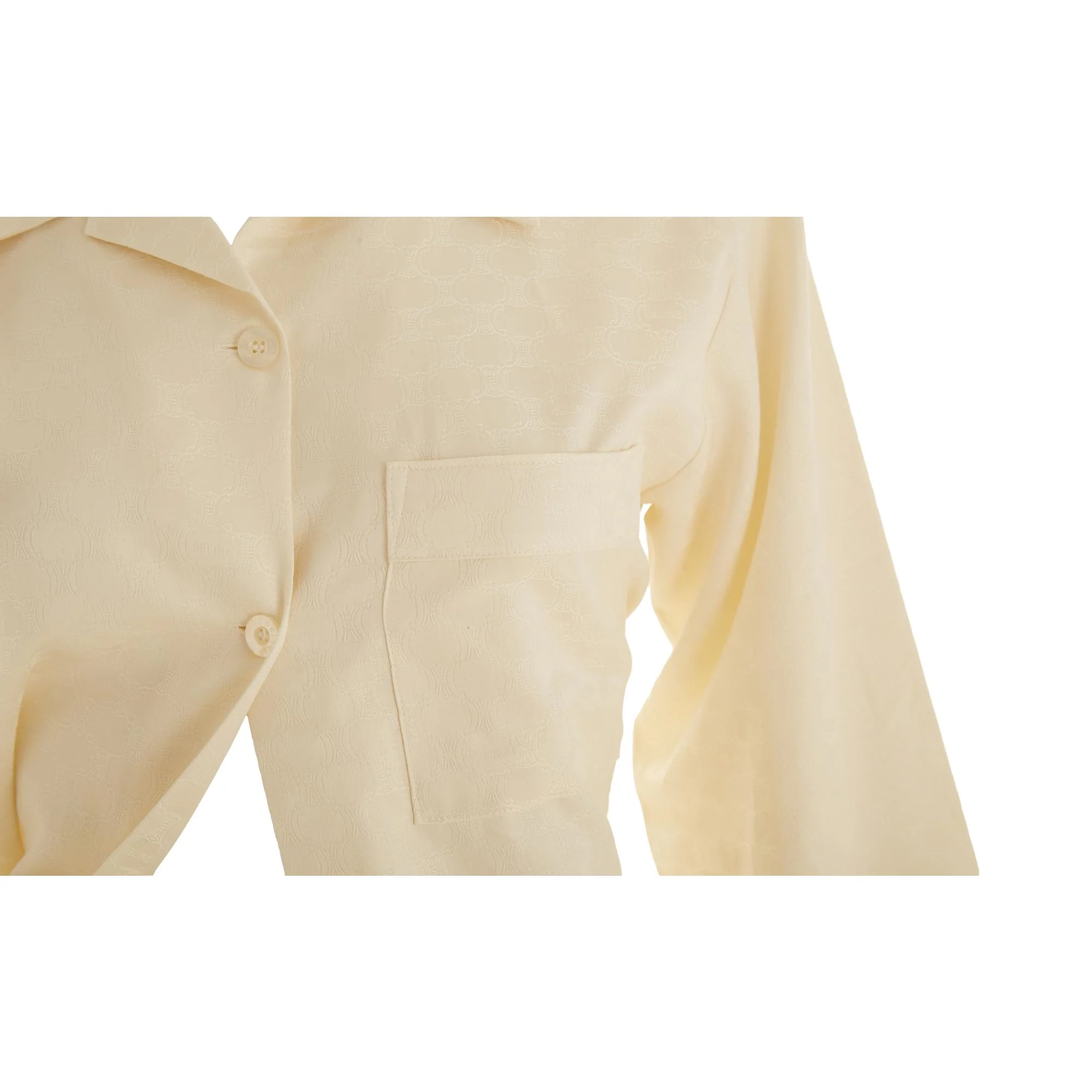 Celine White Logo Button Down Set - Image 2