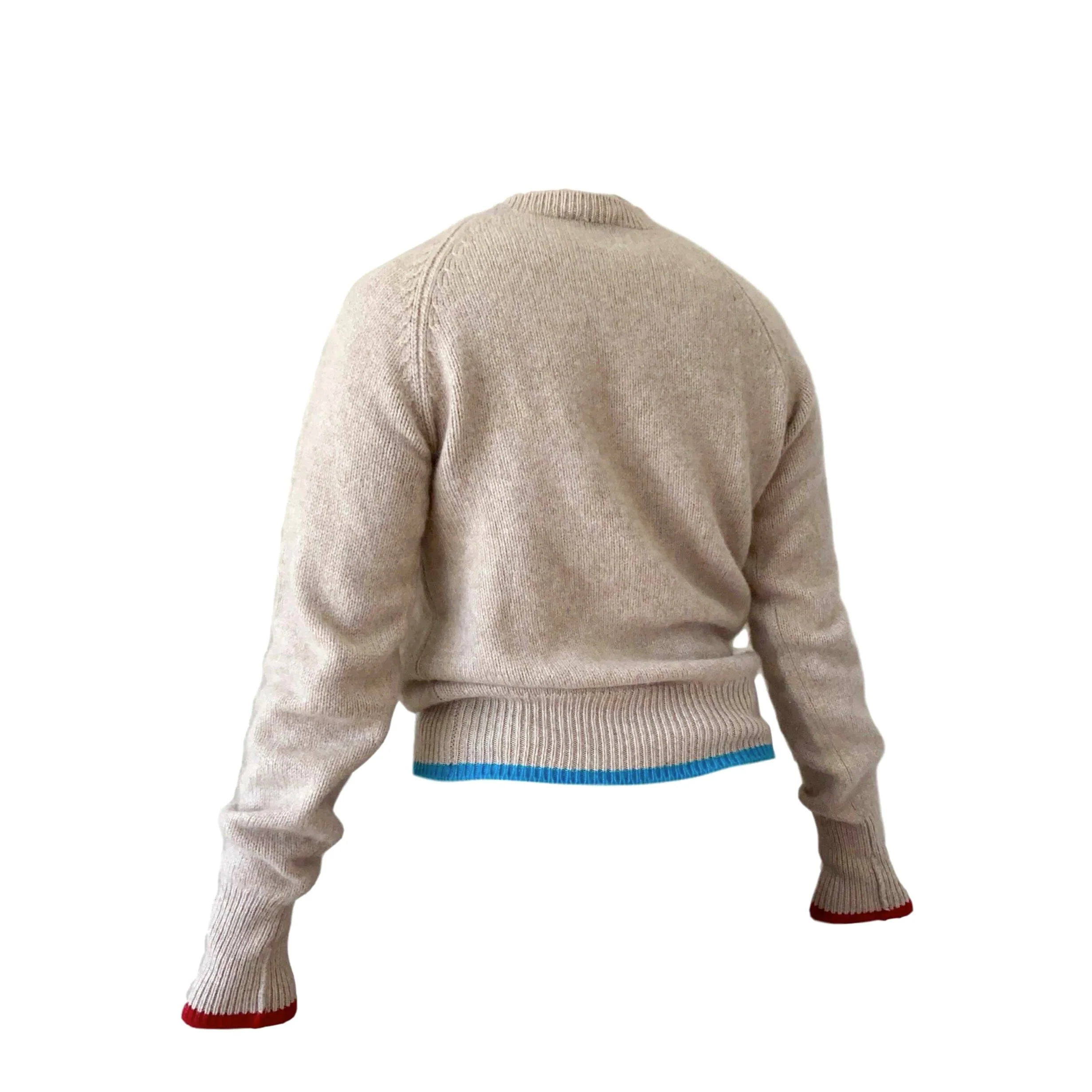 Chanel Beige Contrast Logo Sweater - Image 2