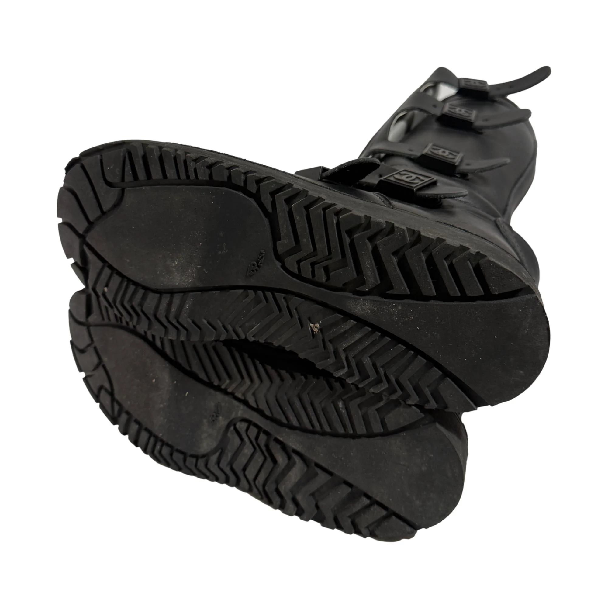 Chanel Black 2003 Motorcycle Boots - Image 5