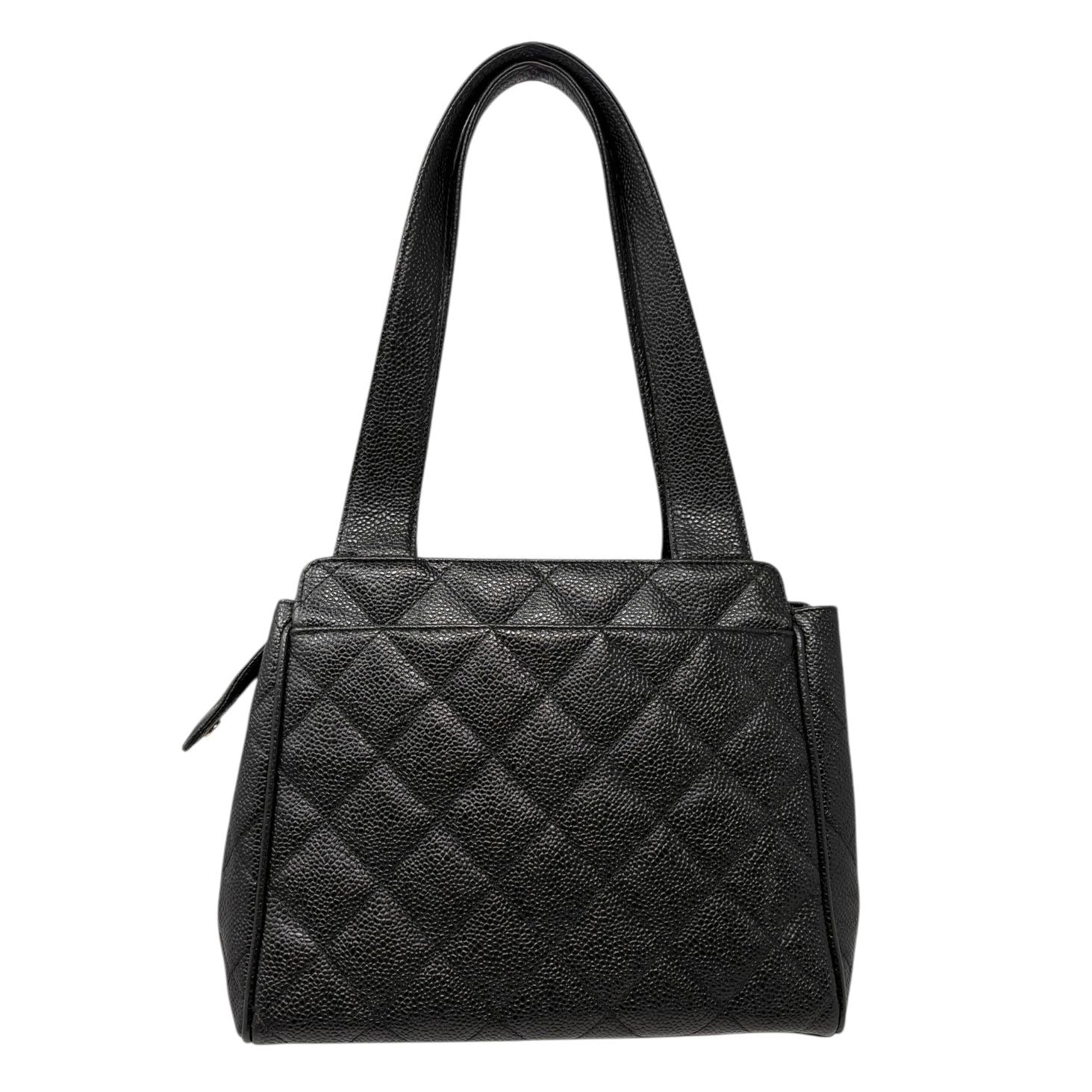 Chanel Black Caviar Shoulder Bag - Image 2