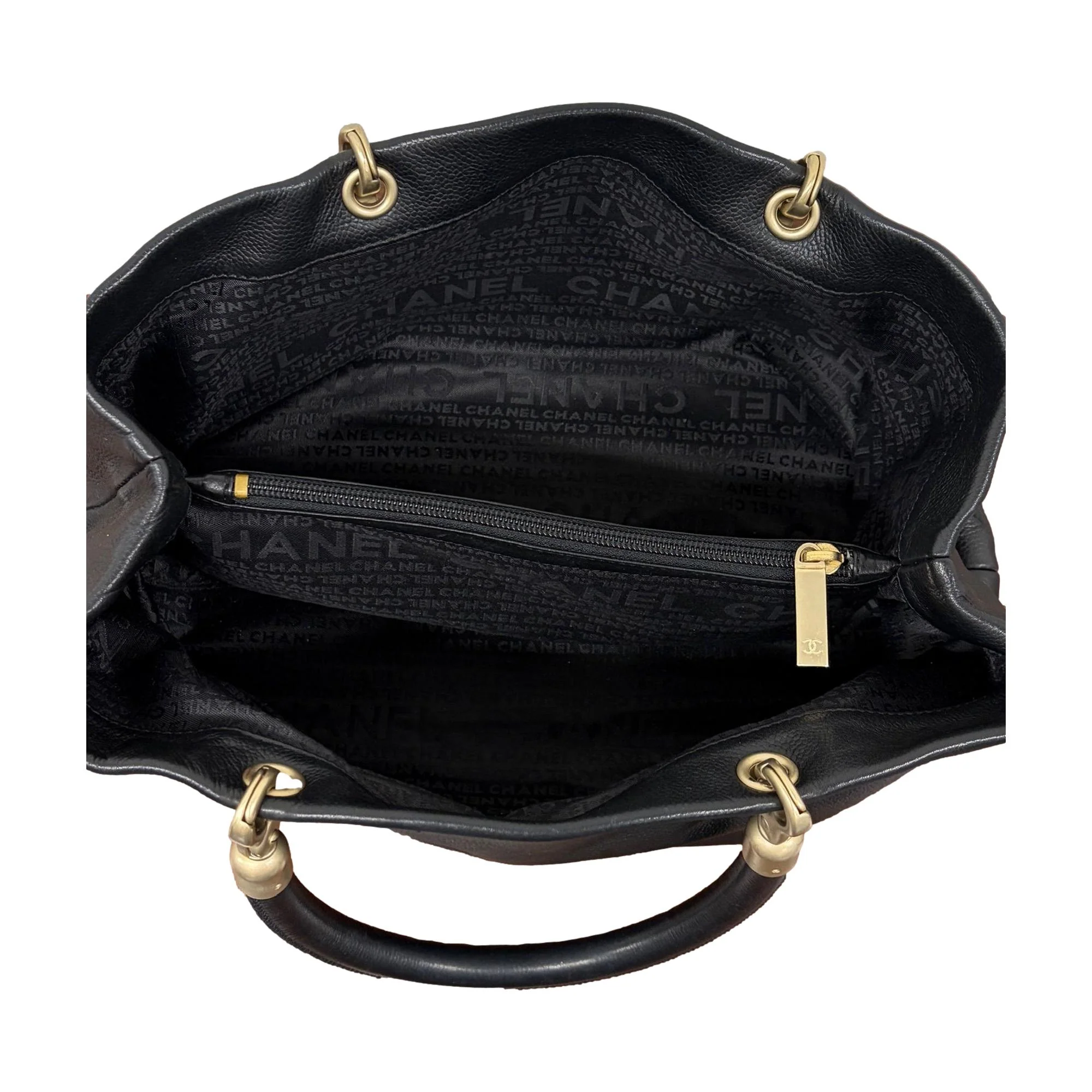 Chanel Black Caviar Structured Handle Bag - Image 3