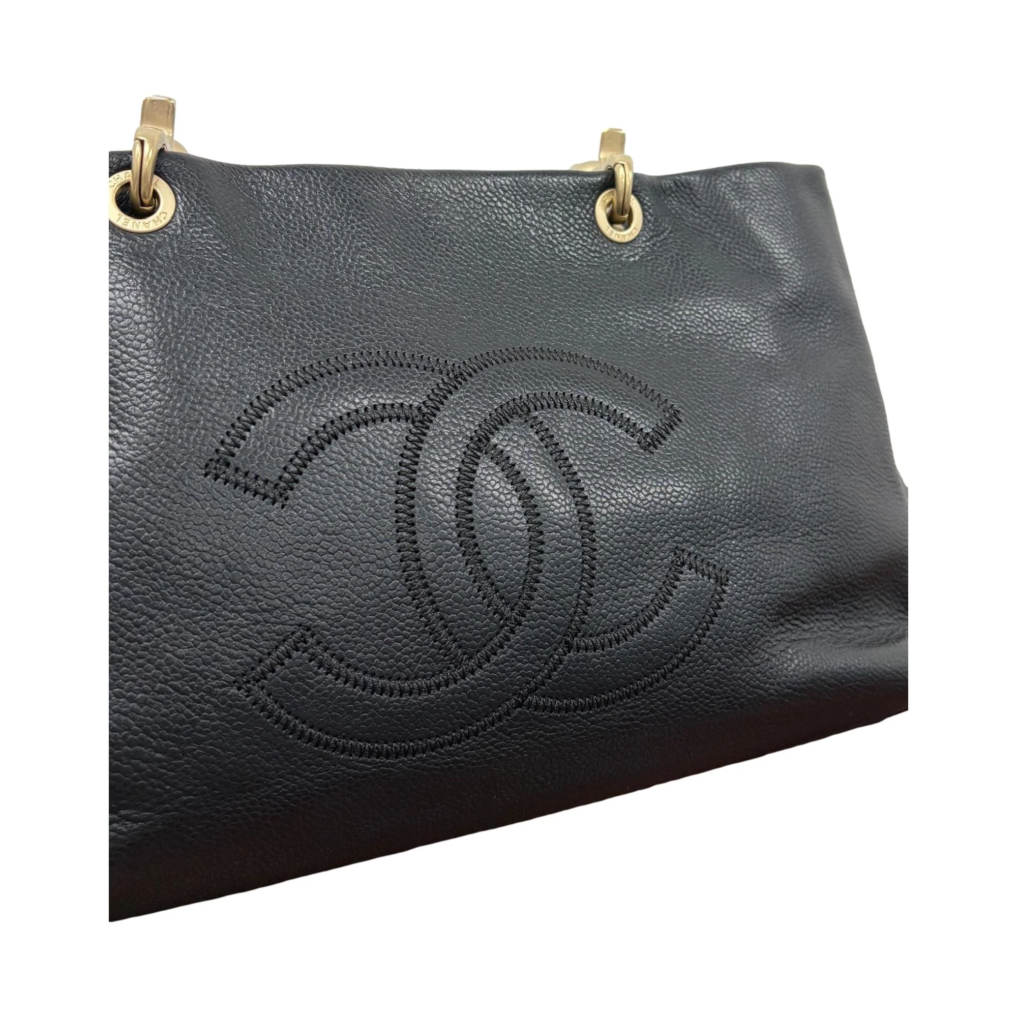 Chanel Black Caviar Structured Handle Bag - Image 4