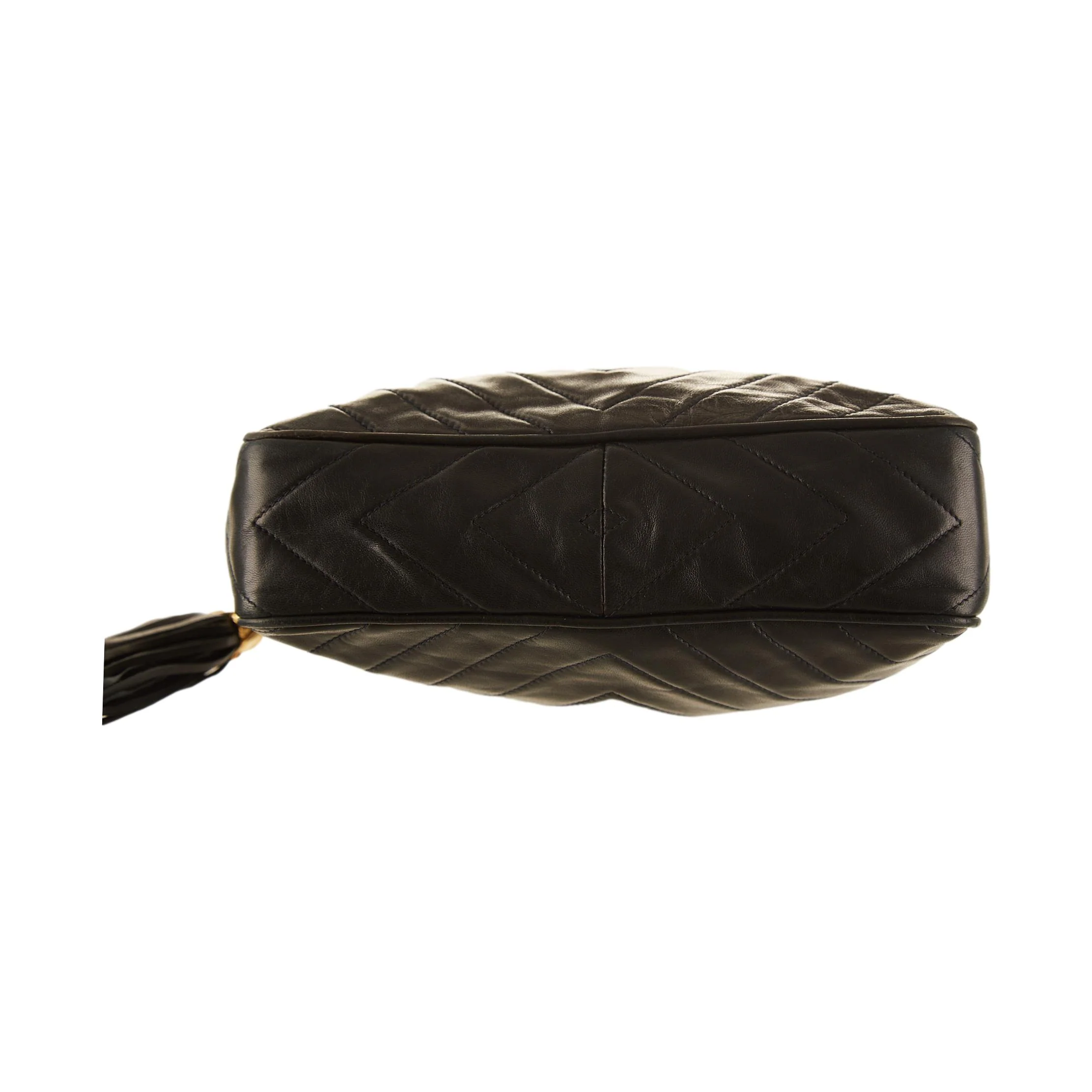 Chanel Black Chevron Logo Chain Shoulder Bag - Image 3