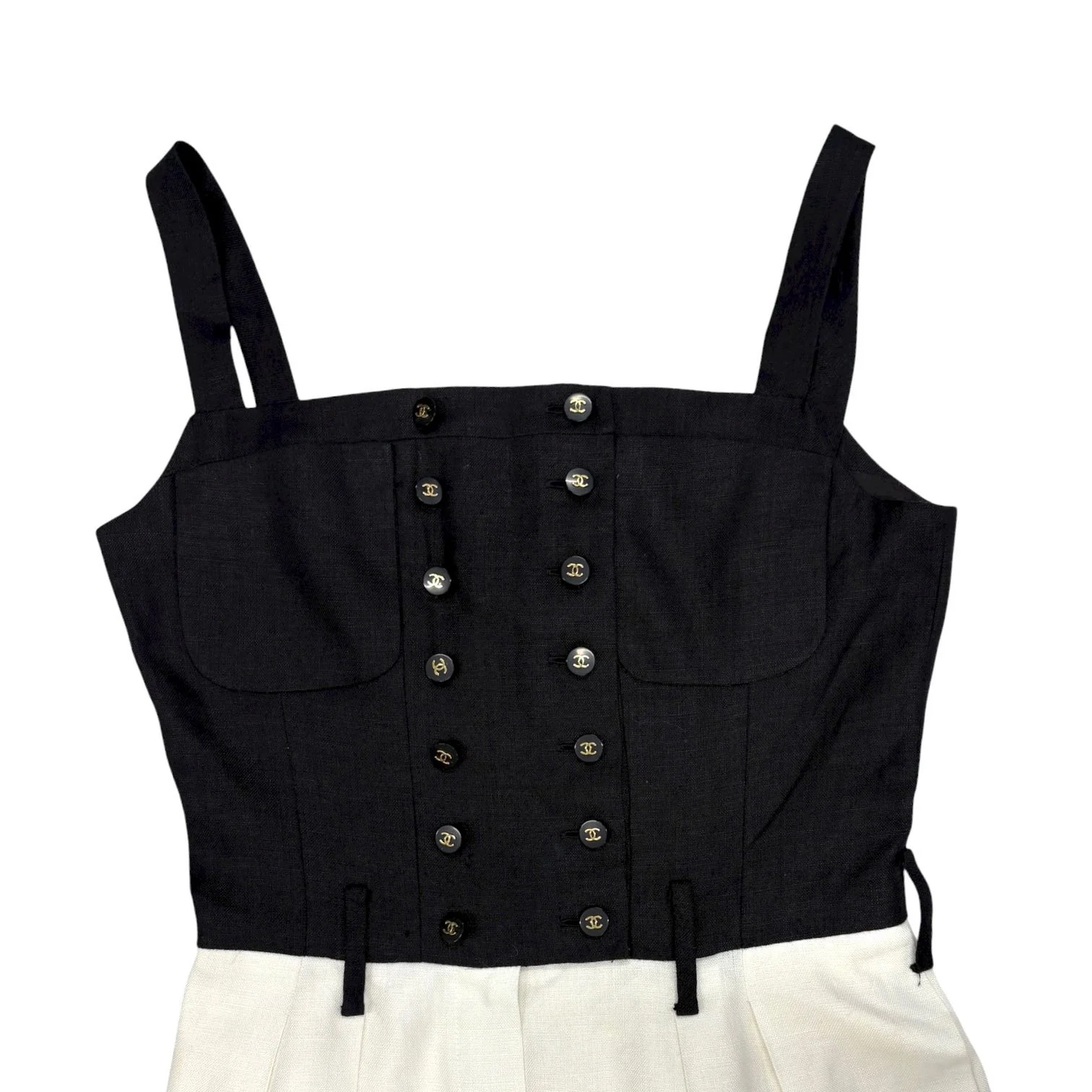 Chanel Black Corset Logo Jumpsuit - Image 4