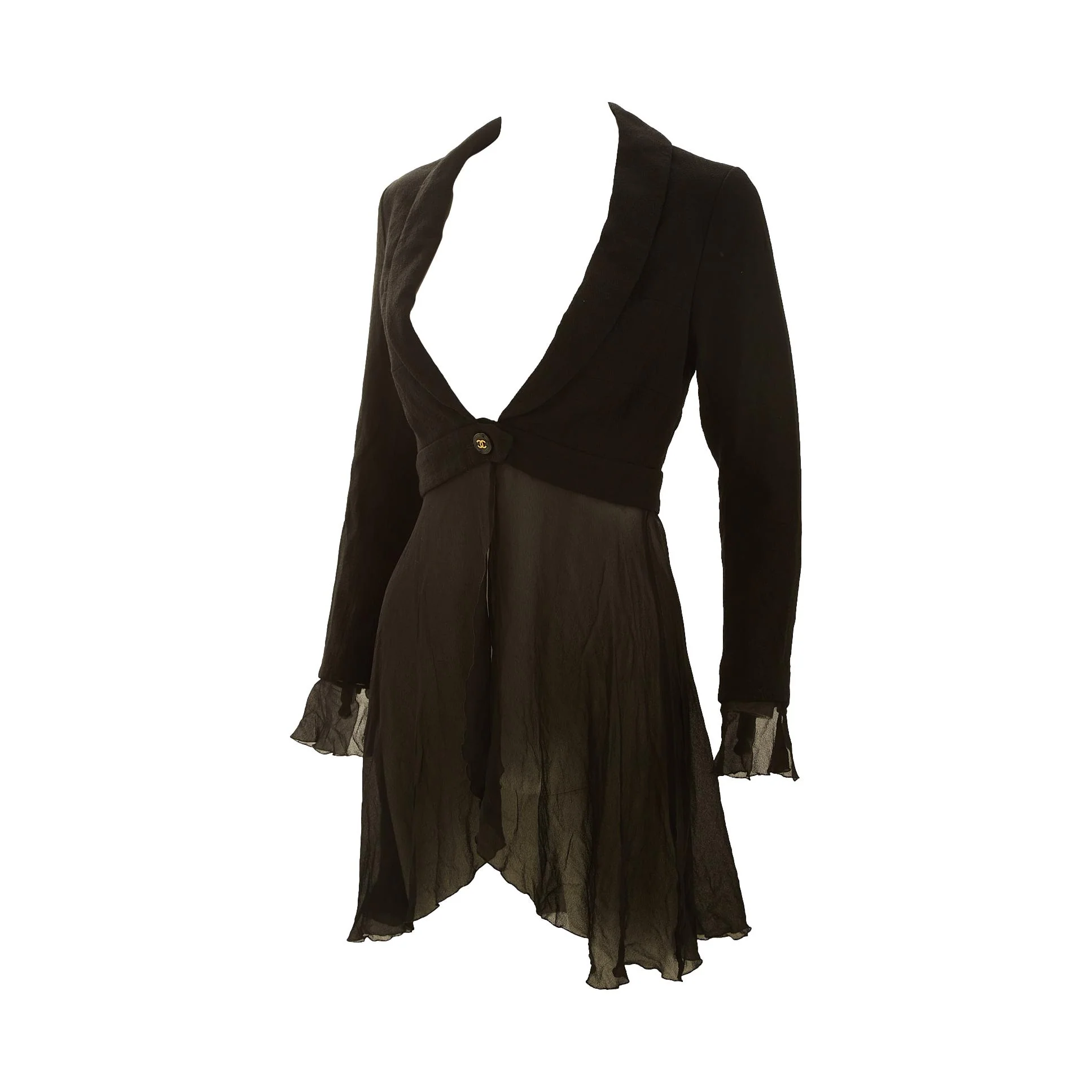 Chanel Black Cropped Blazer - Image 2