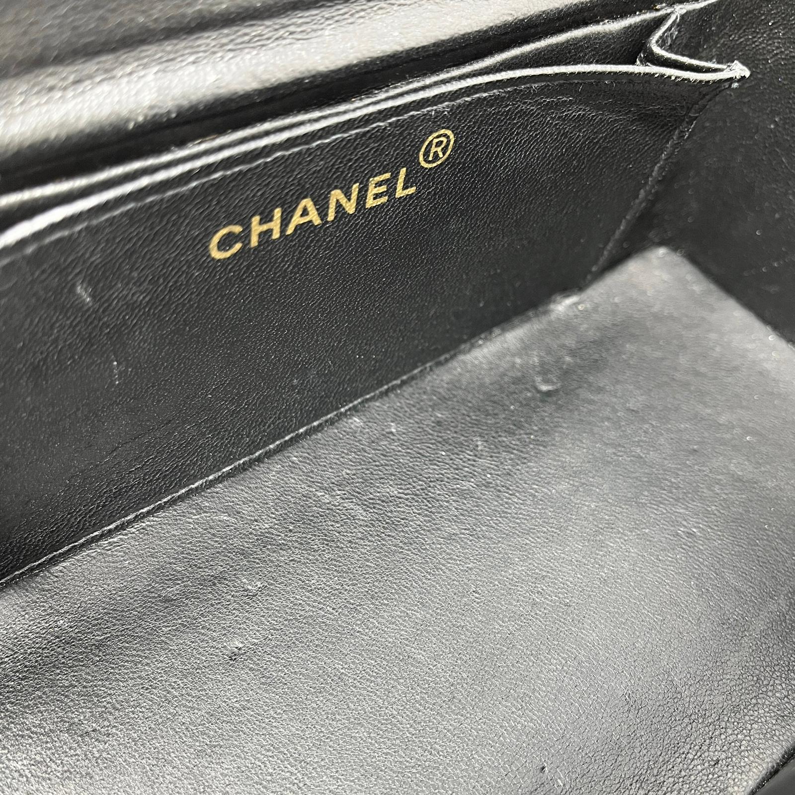 Chanel Black Fur Mini Vanity Bag - Image 3