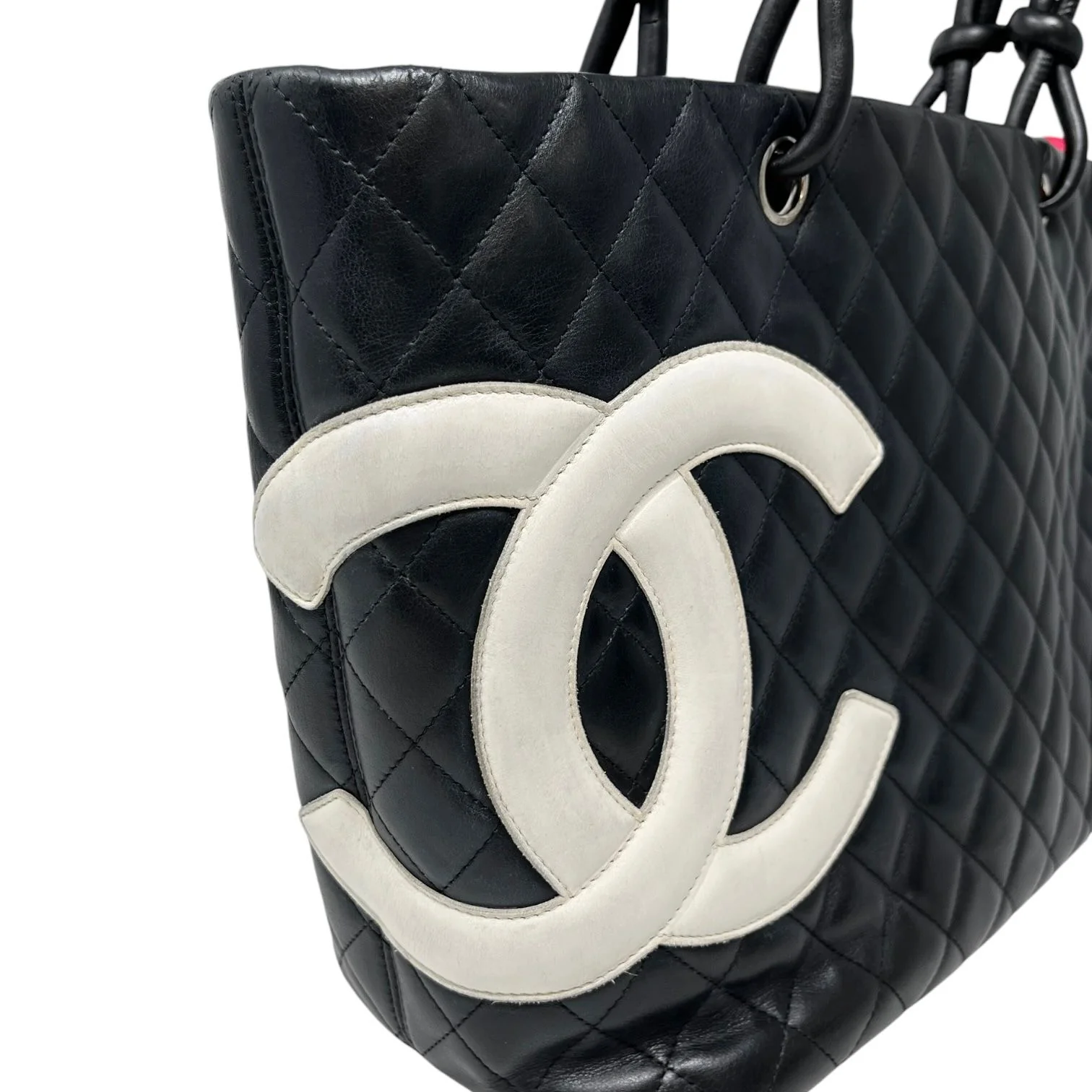 Chanel Black Lambskin Large Cambon Tote - Image 3