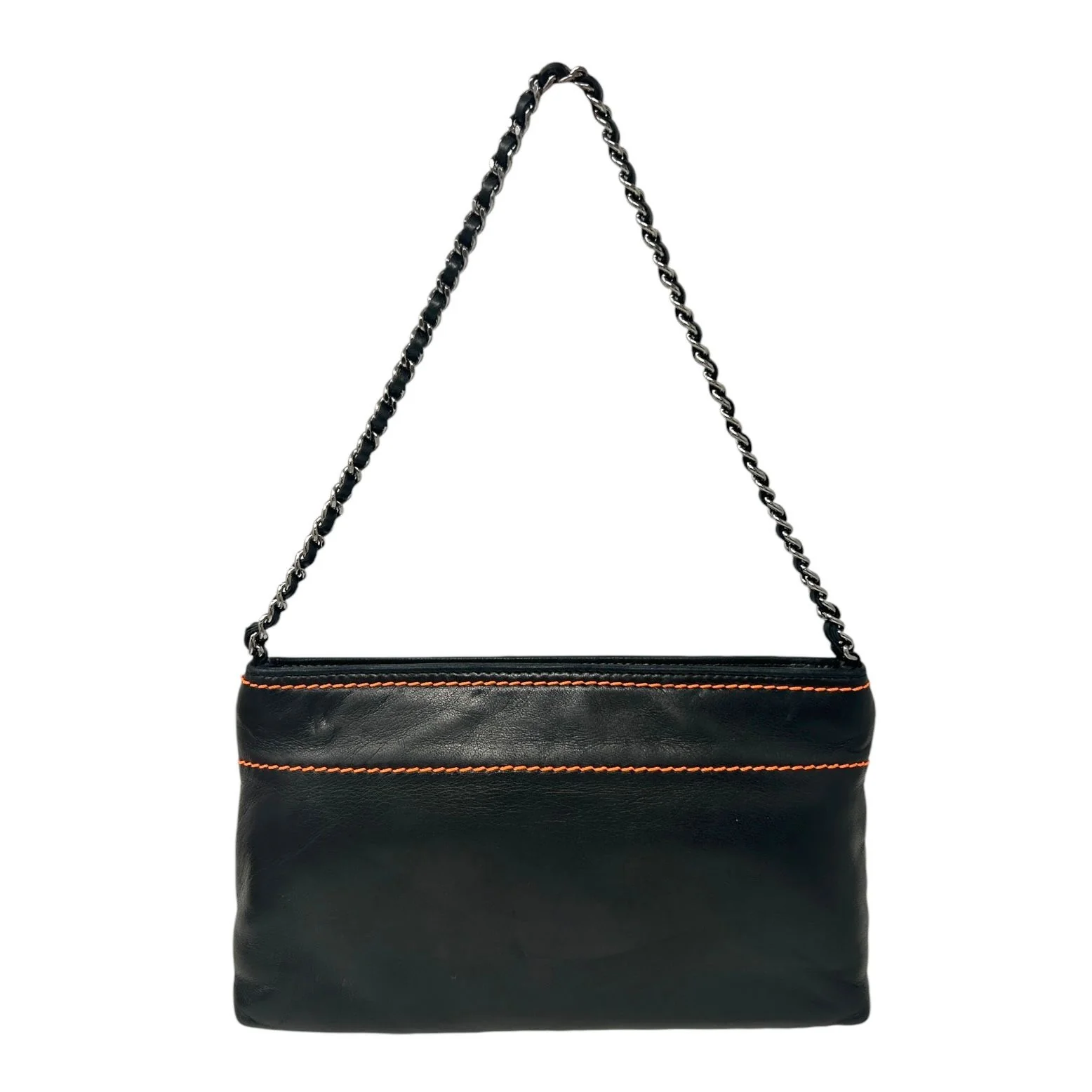 Chanel Black Leather Stitched Shoulder Bag - Image 2