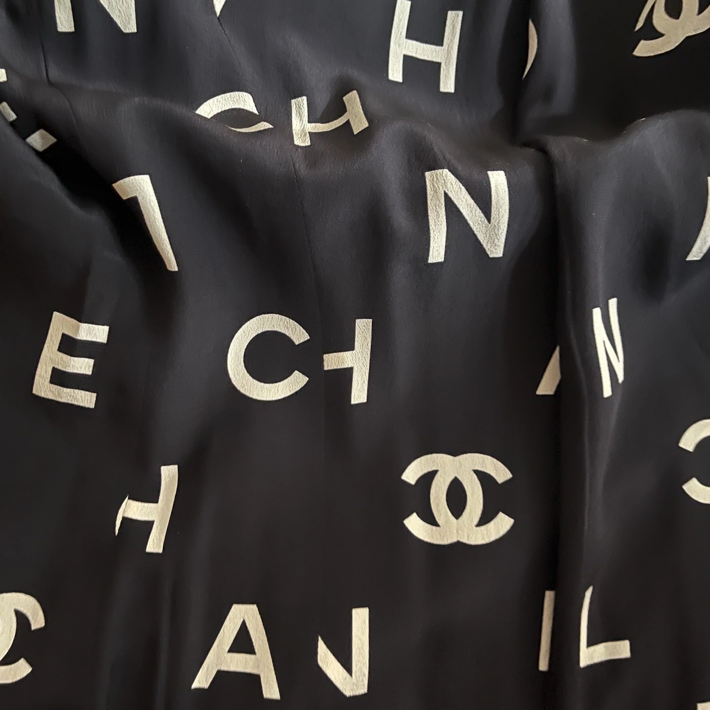 Chanel Black Logo Button Coco Blazer - Image 3
