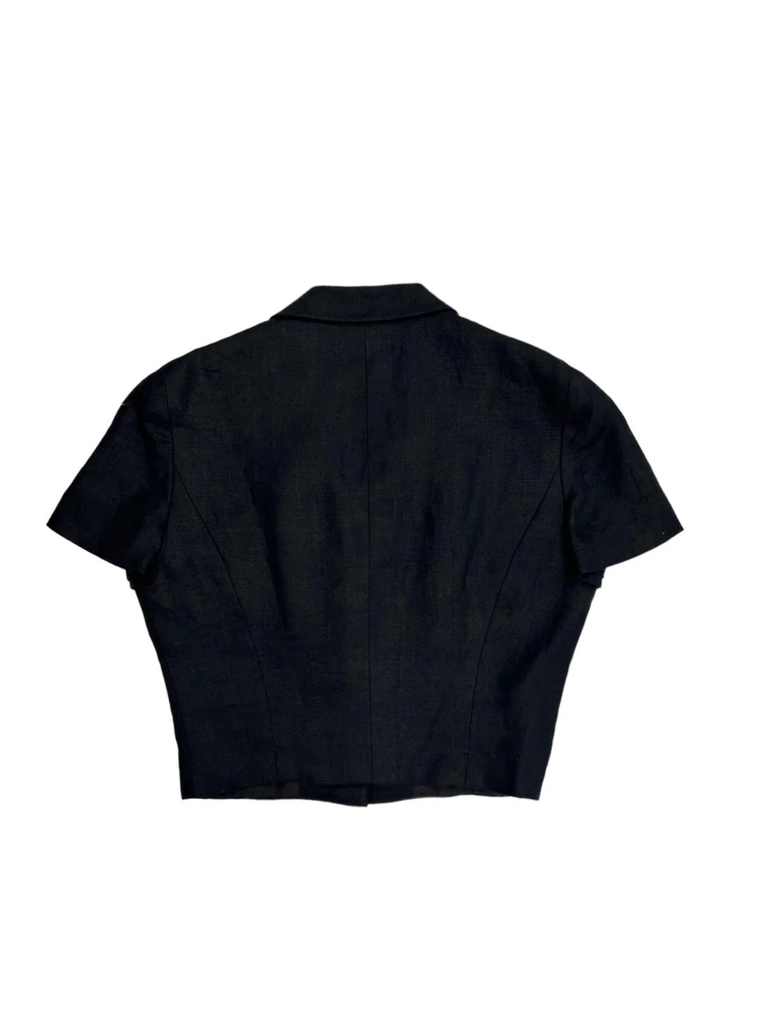 Chanel Black Logo Button Shirt Jacket - Image 2