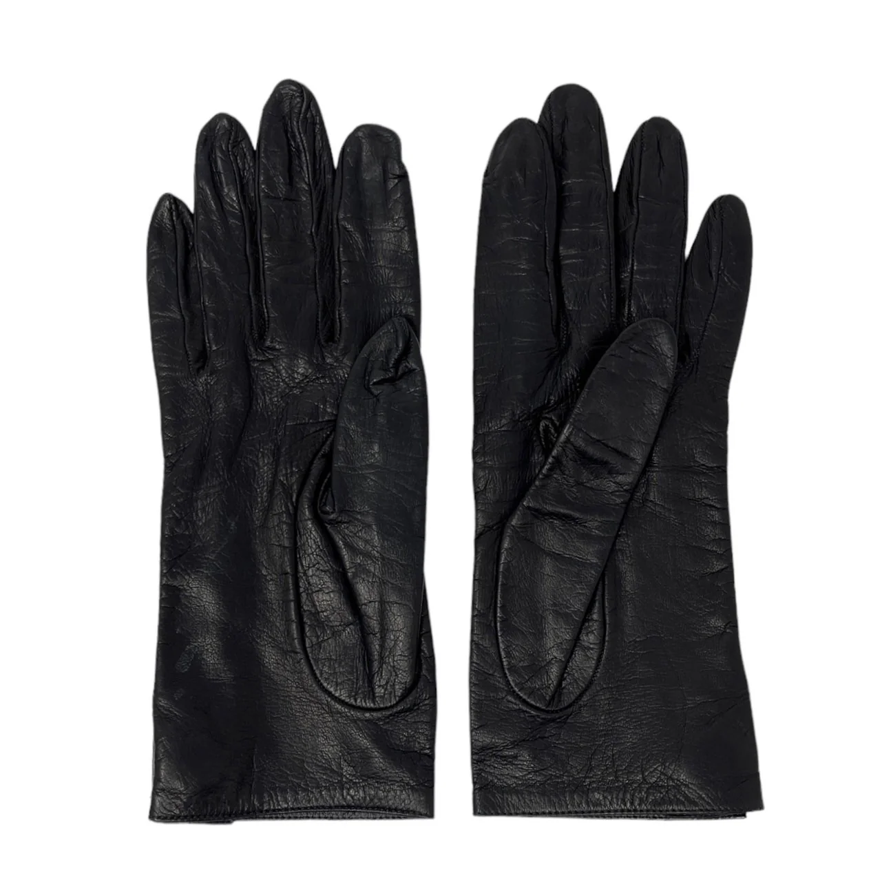 Chanel Black Logo Turnlock Leather Gloves - Image 2