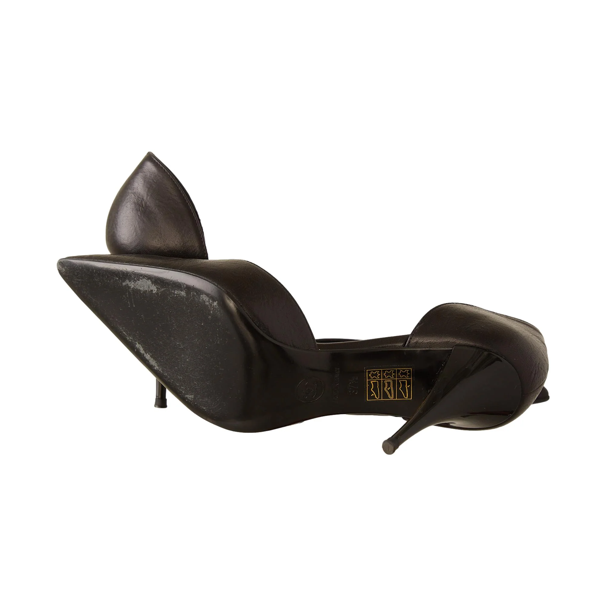 Chanel Black Logo Heels - Image 4