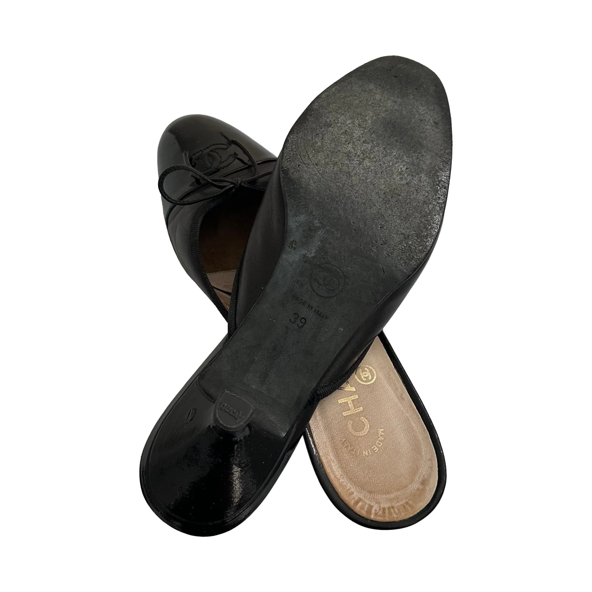 Chanel Black Logo Mules - Image 3
