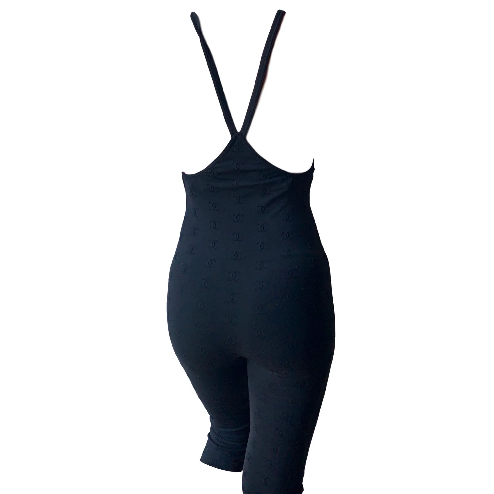 Chanel Black Logo Playsuit - Image 2