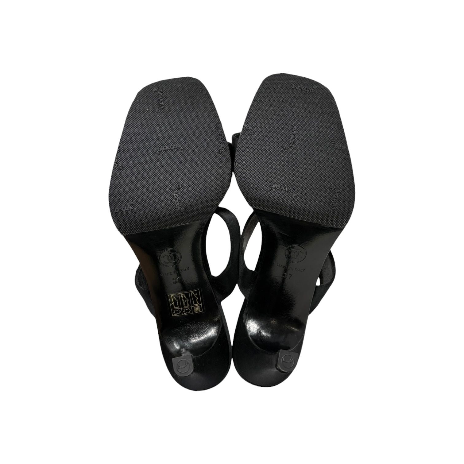 Chanel Black Logo Sandals - Image 4