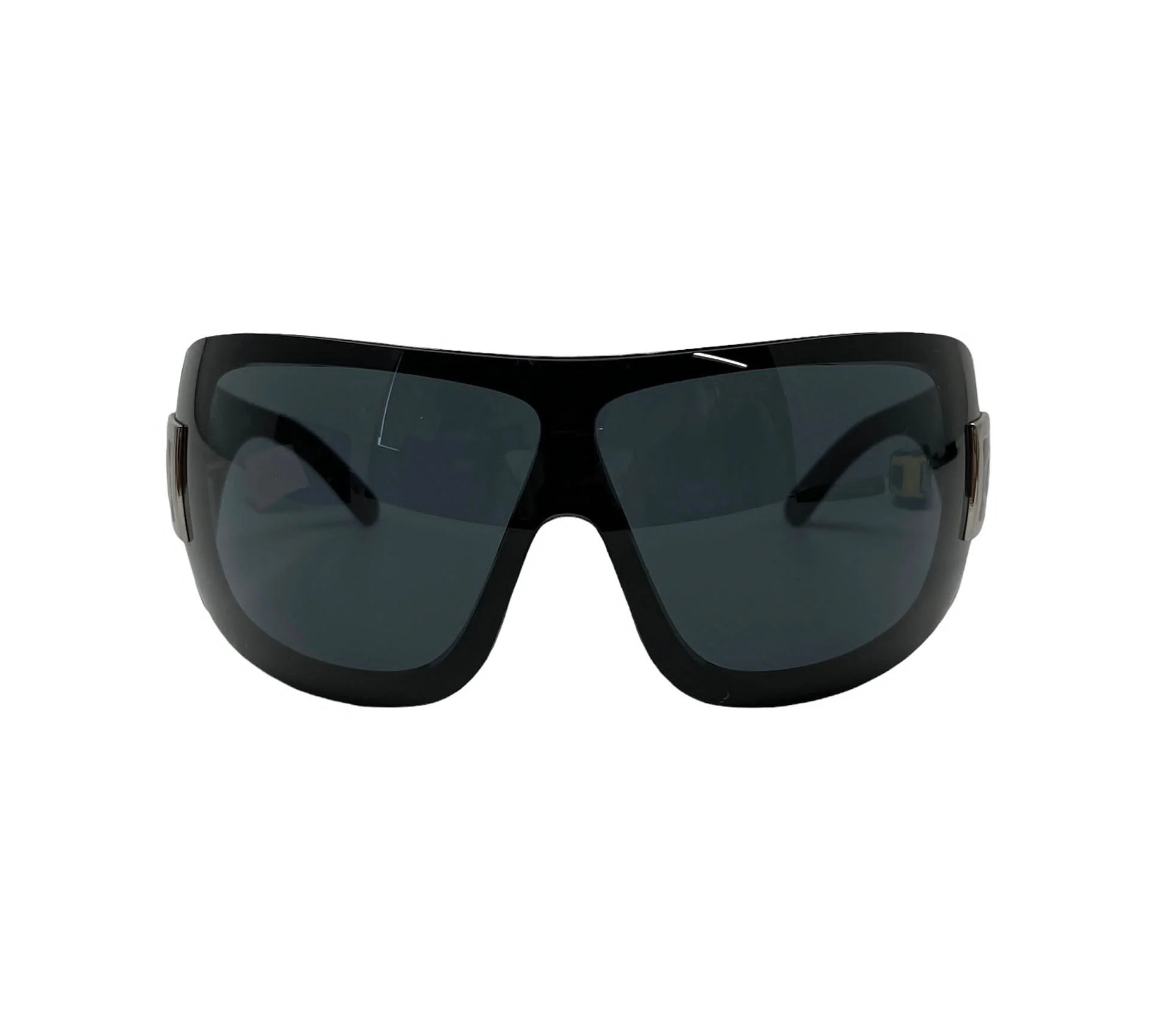 Chanel Black Logo Shield Sunglasses - Image 3
