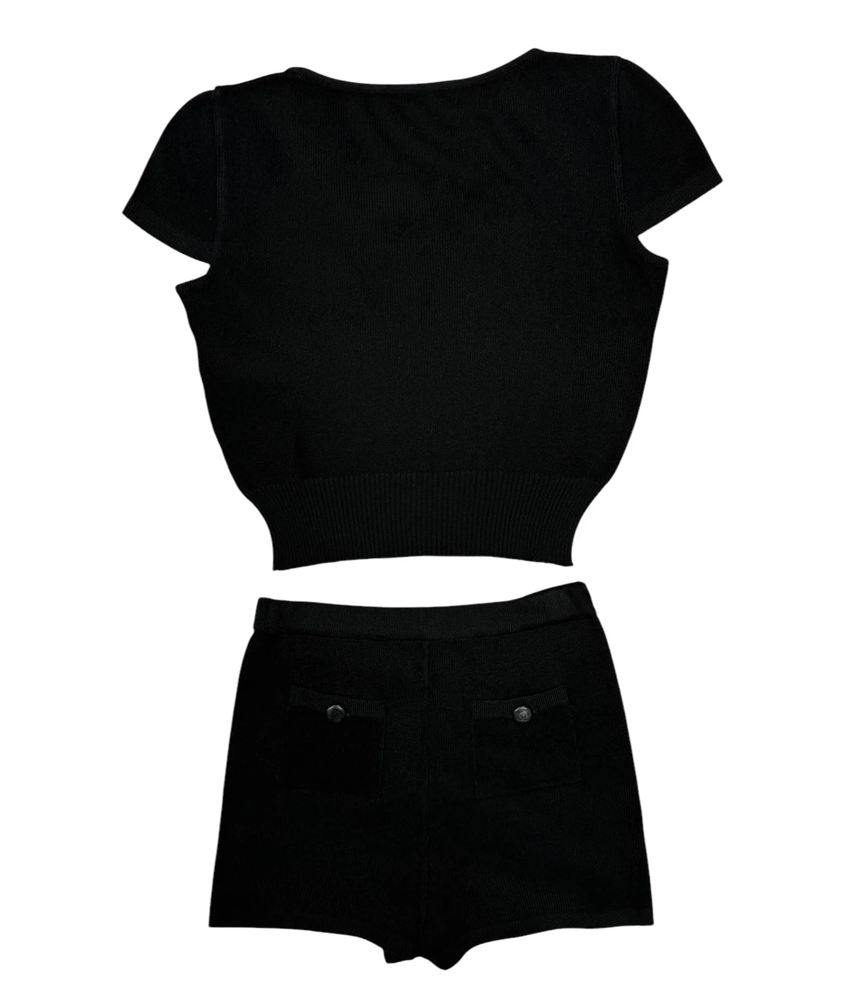 Chanel Black Logo Short Set - Image 2