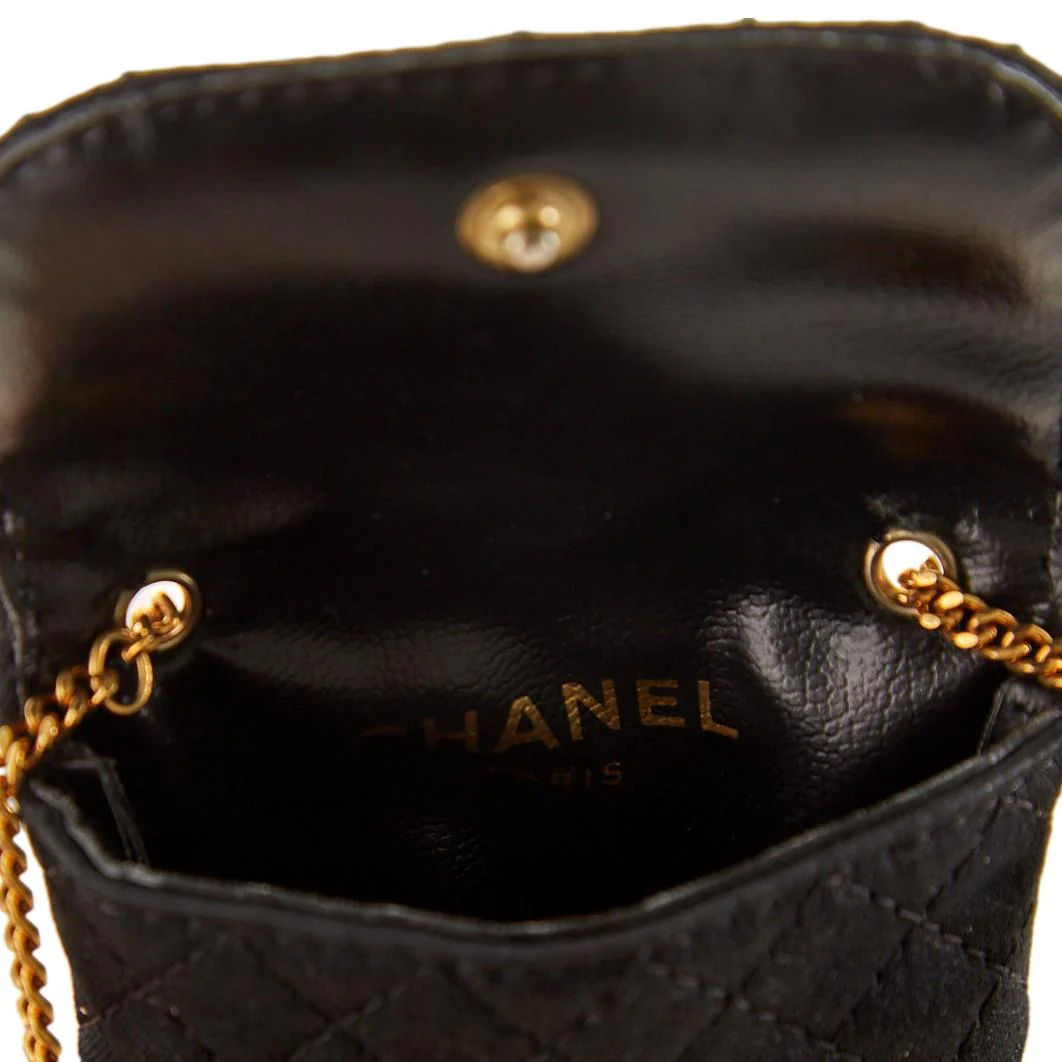 Chanel Black Micro Chain Bag - Image 5
