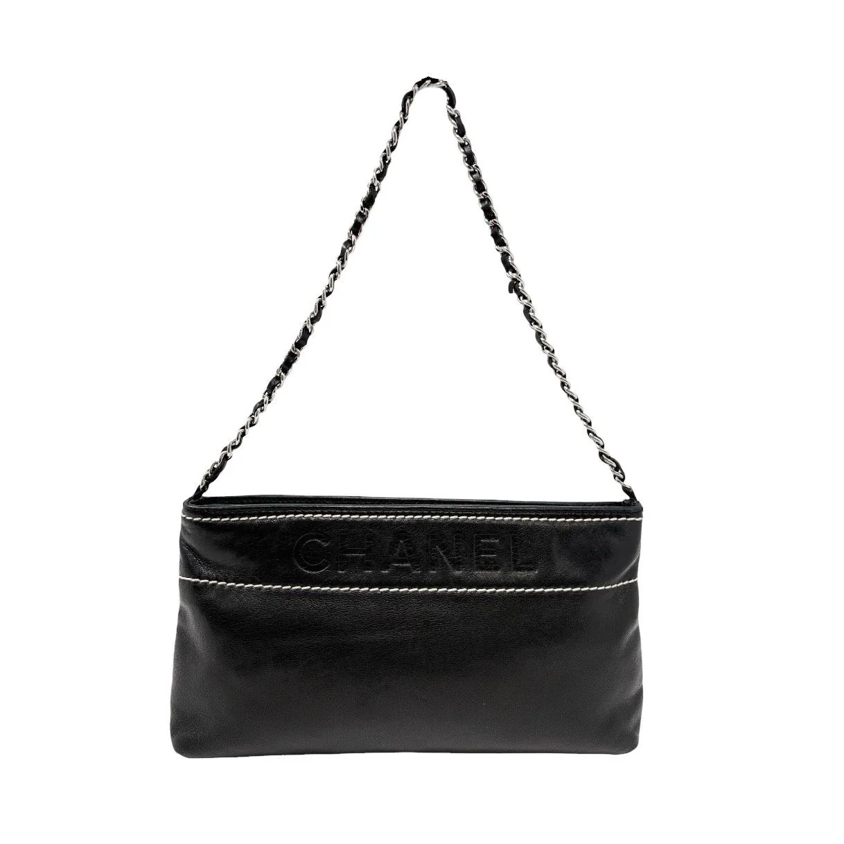 Chanel Black Mini Chain Logo Bag
