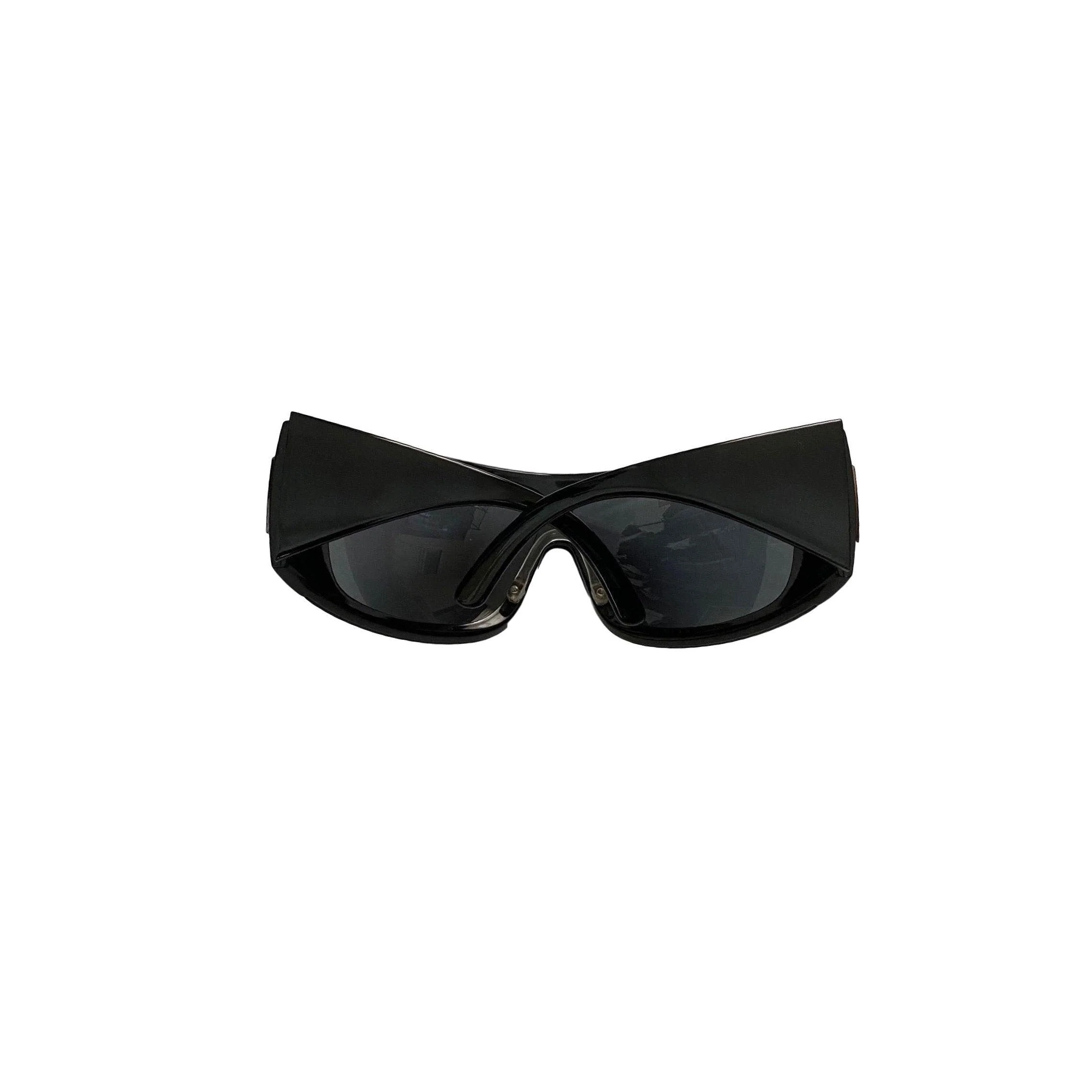 Chanel Black Oversized Rhinestone Sunglasses - Image 2