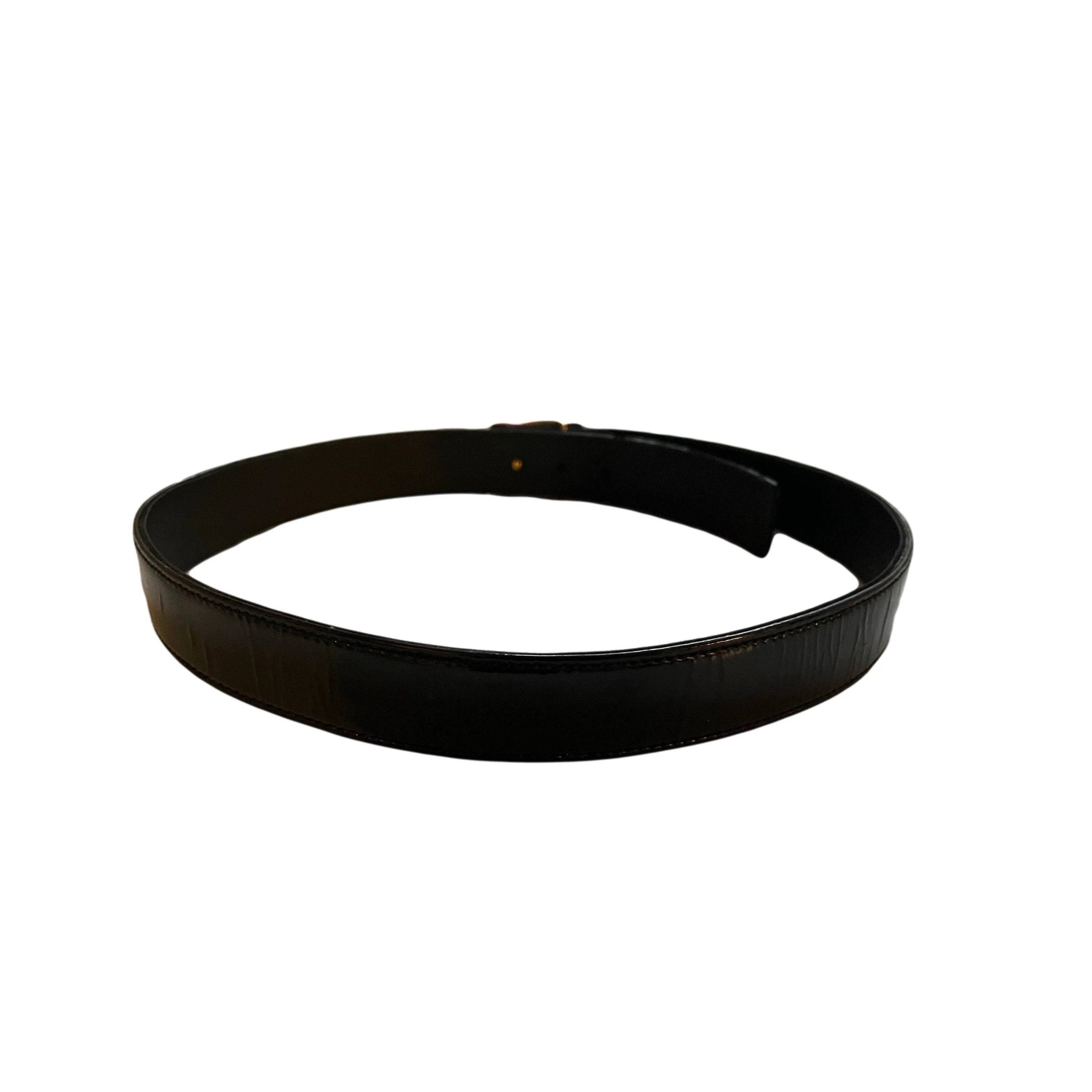 Chanel Black Patent Belt - Image 2
