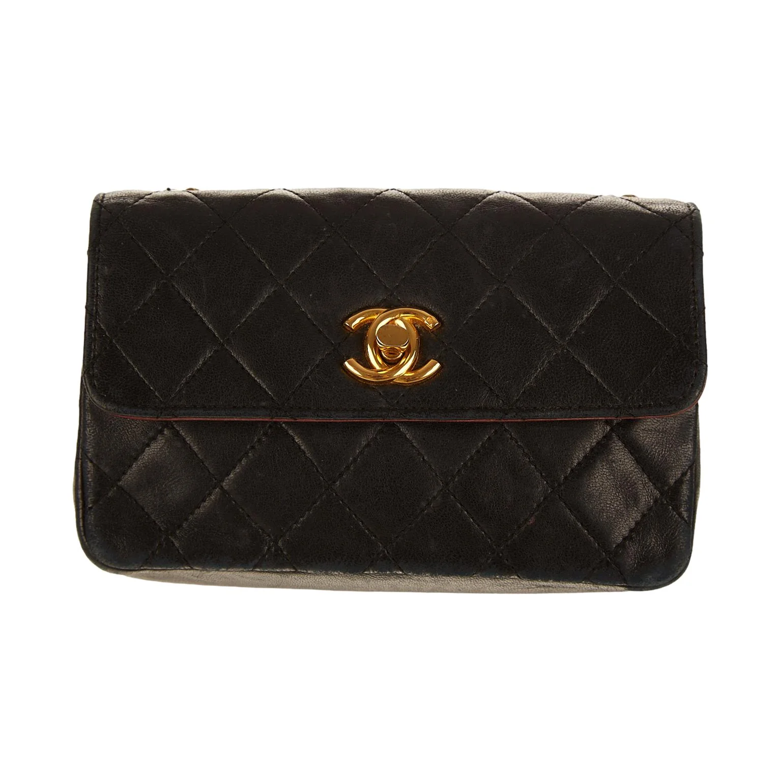 Chanel Black Quilted Mini Flap Bag - Image 2