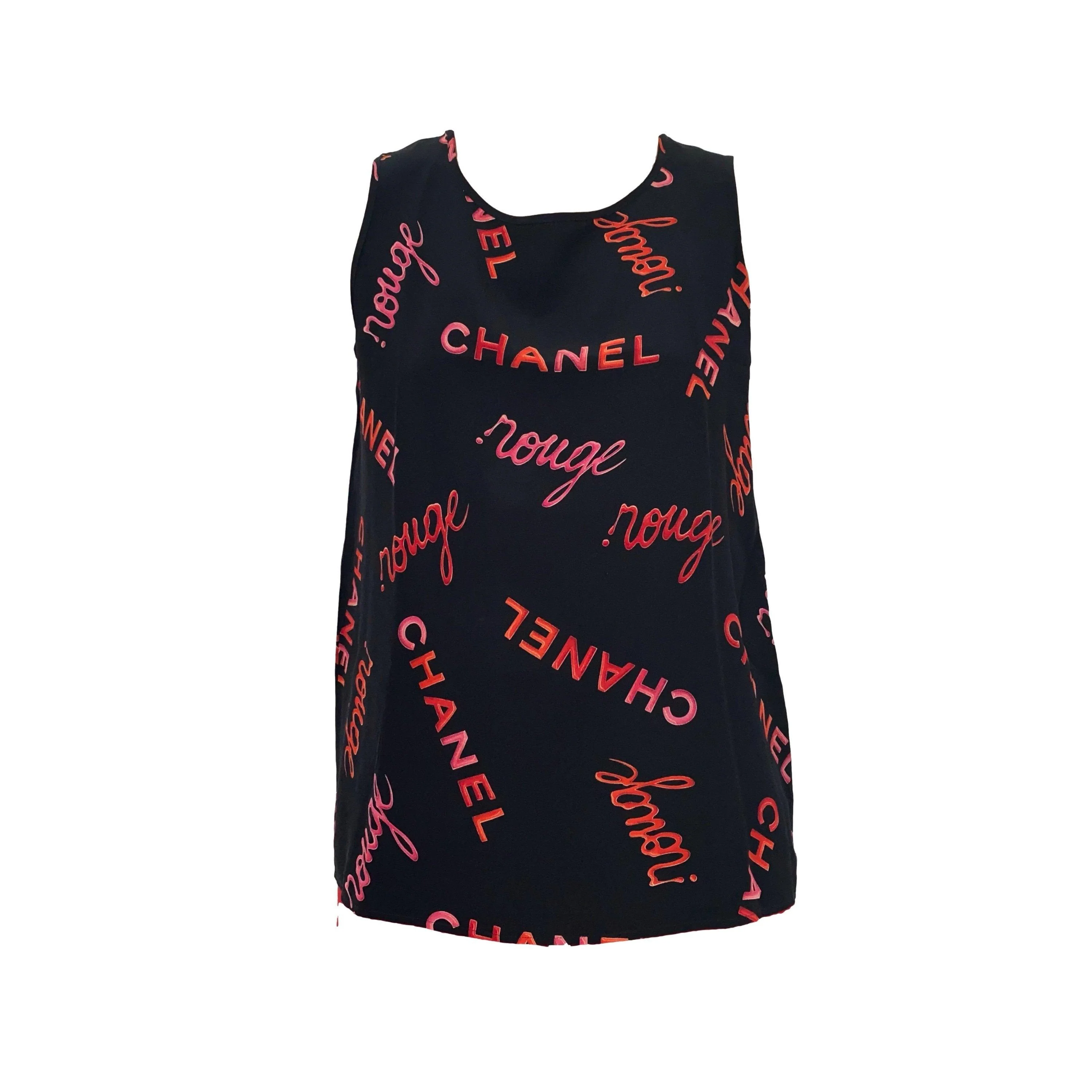 Chanel Black Rouge Tank