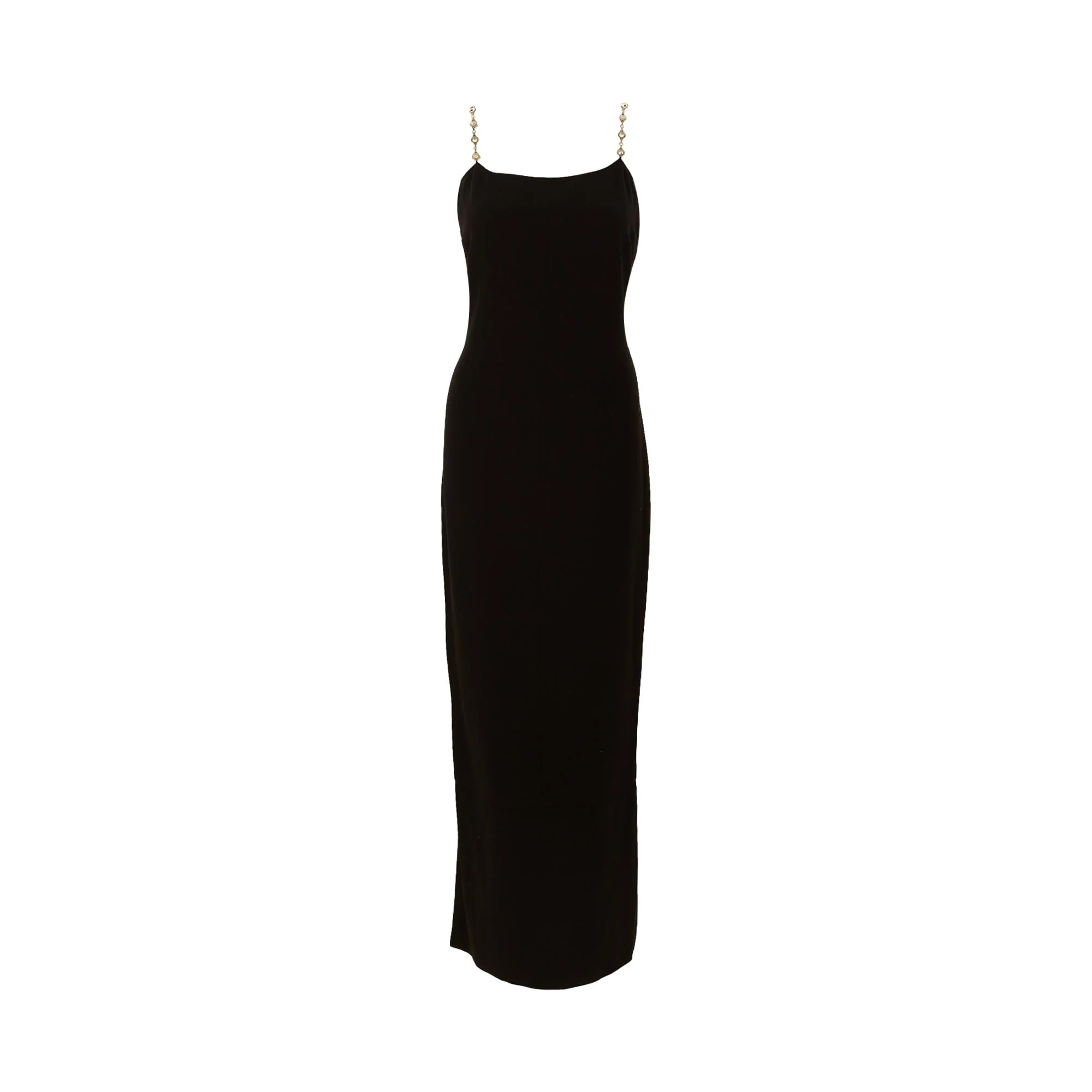 Chanel Black Chain Strap Gown