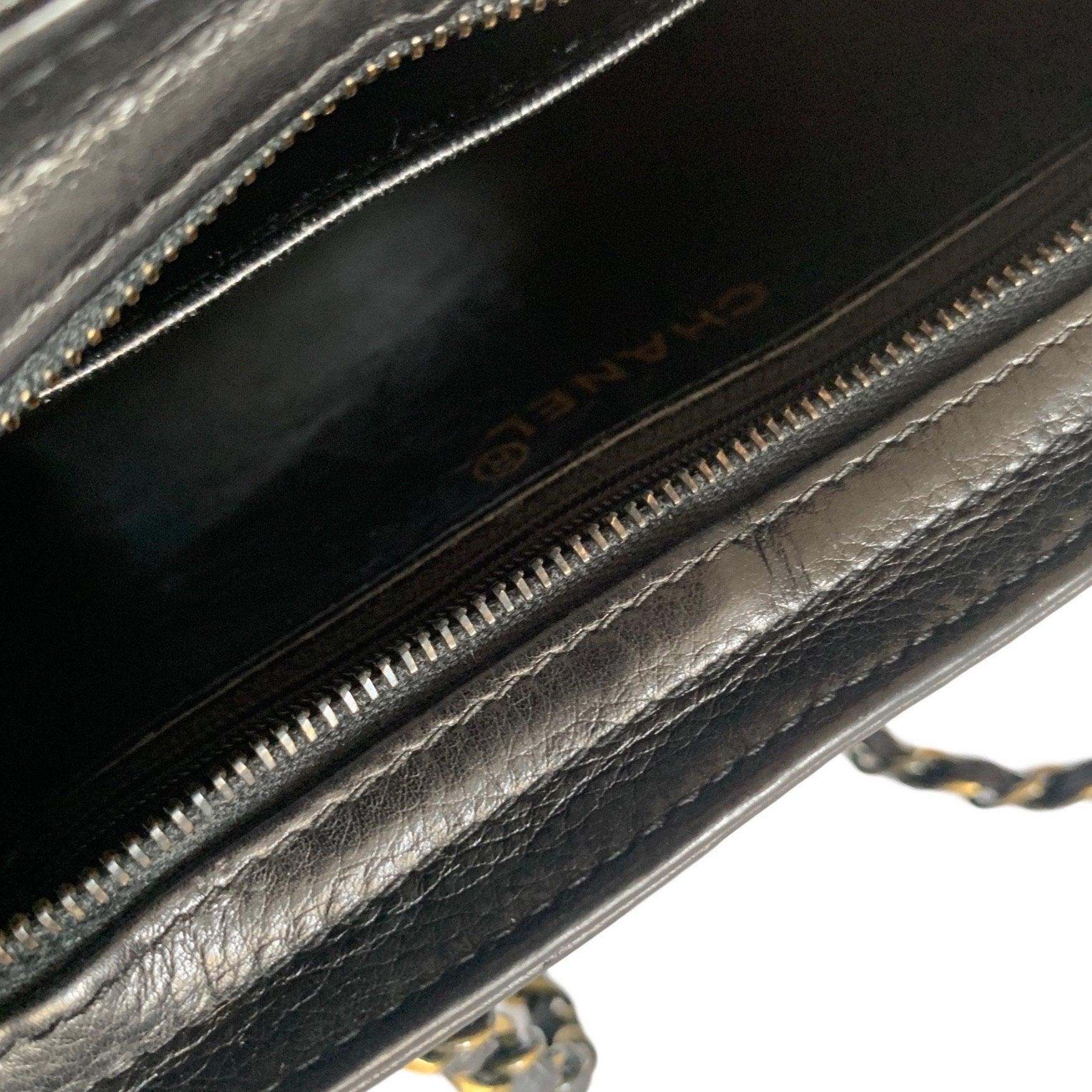 Chanel Black Small Caviar Chain Bag - Image 7