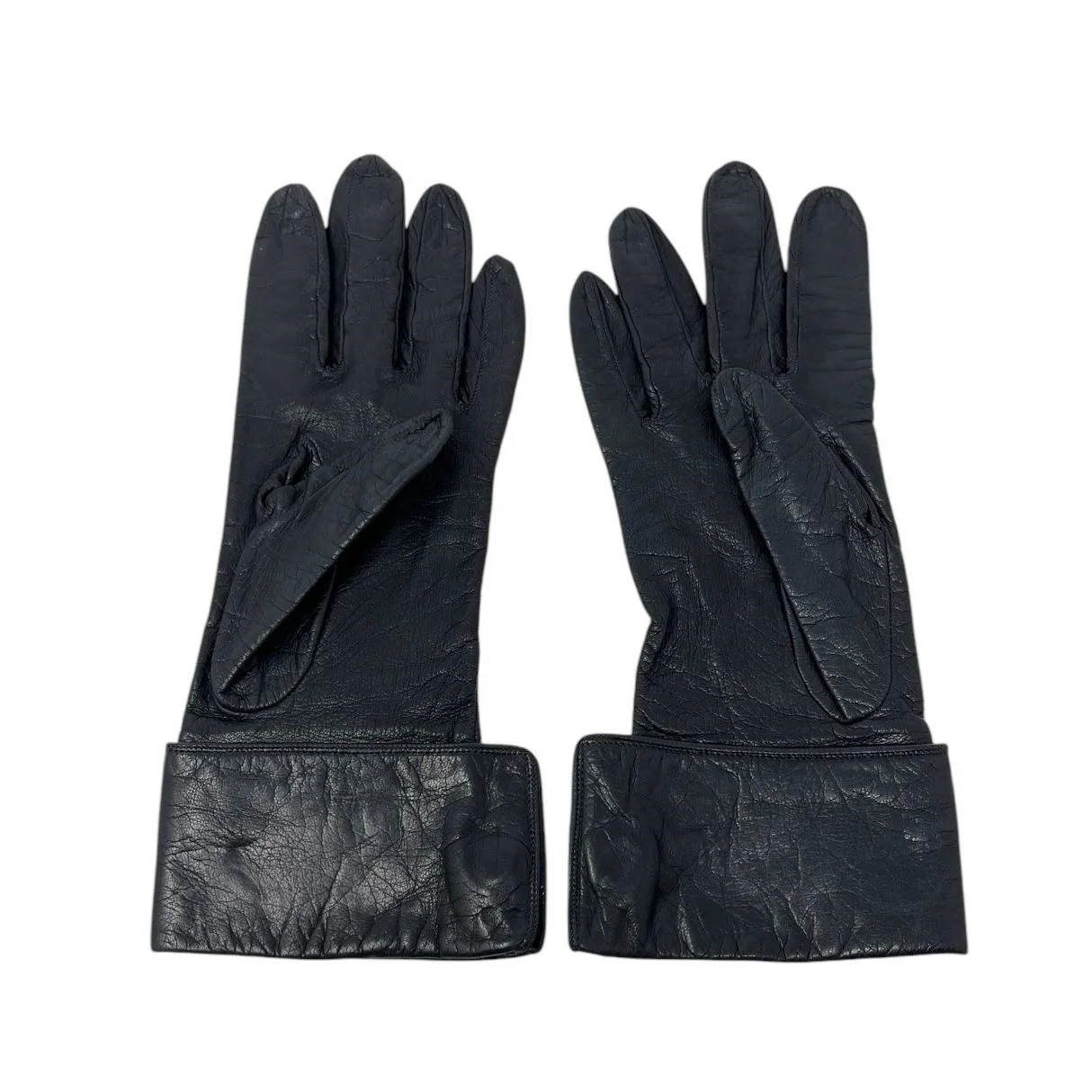Chanel Black Turnlock Logo Gloves - Image 2