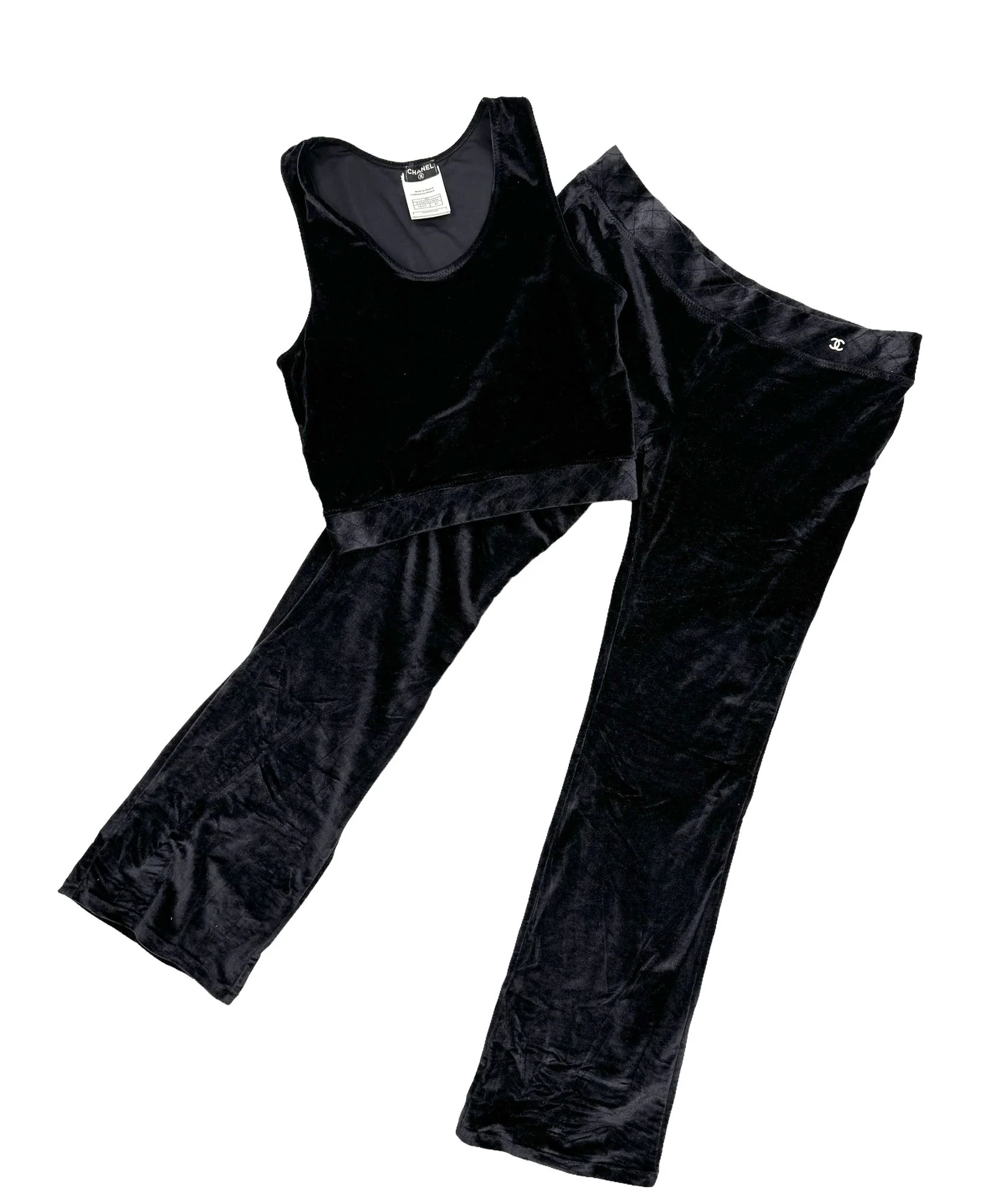 Chanel Black Velour Set