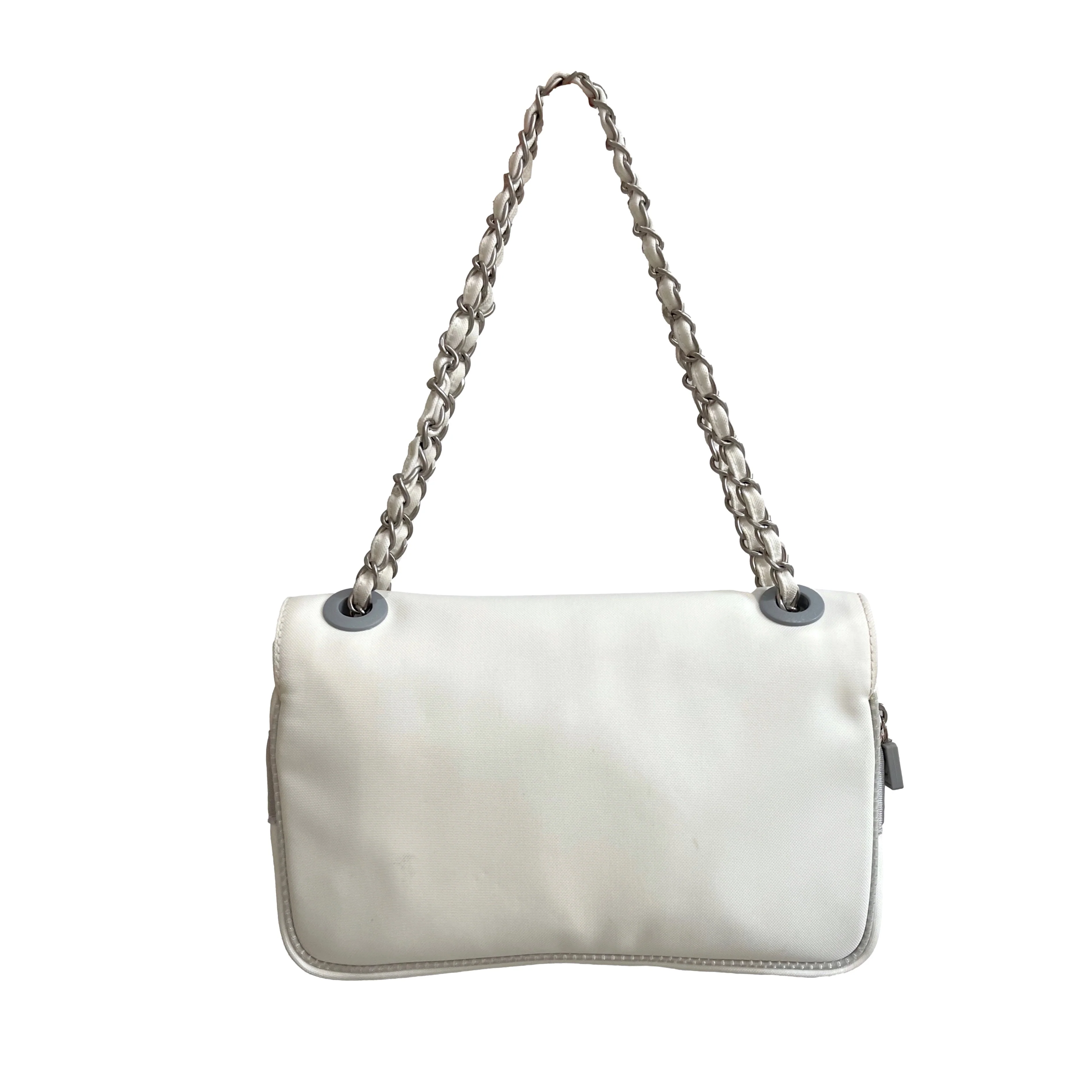 Chanel White Floral Print Bag - Image 2