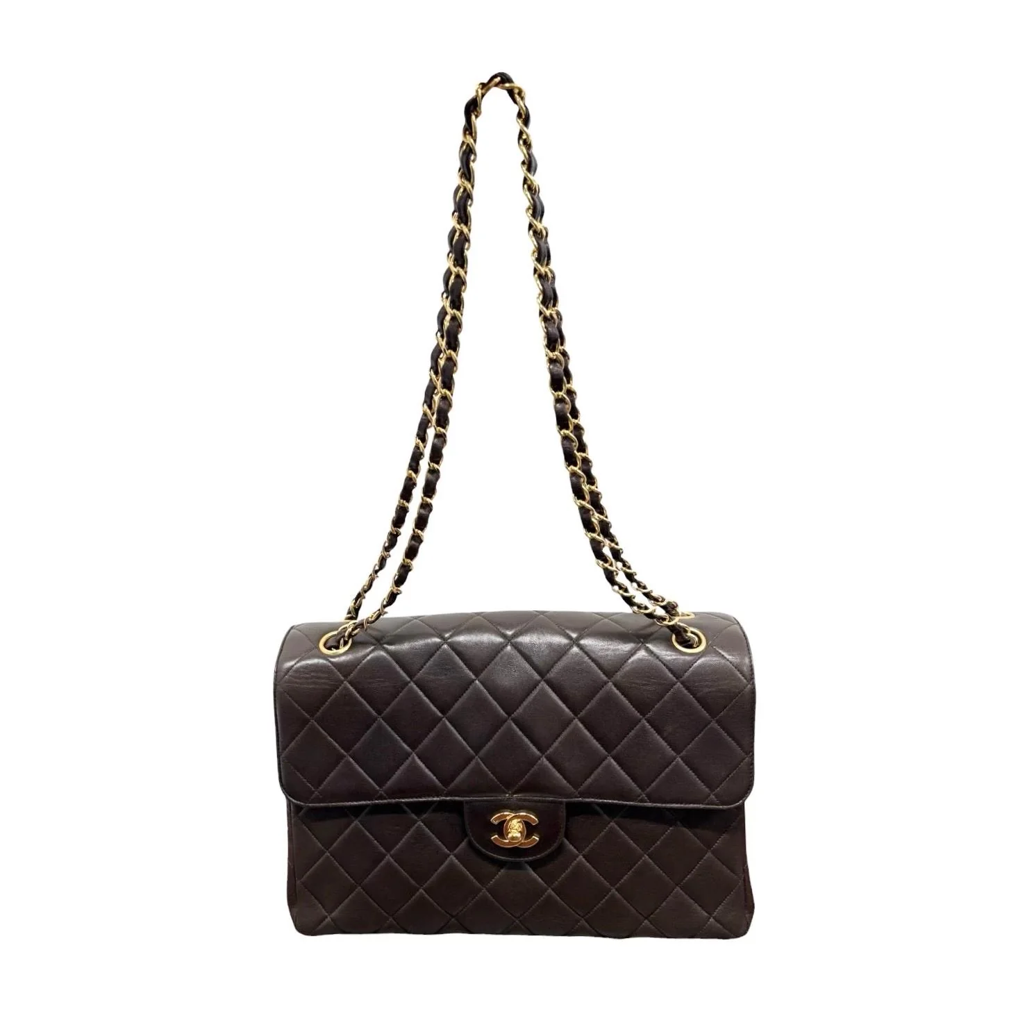 Chanel Brown Double Faced Flap Bag - Image 2