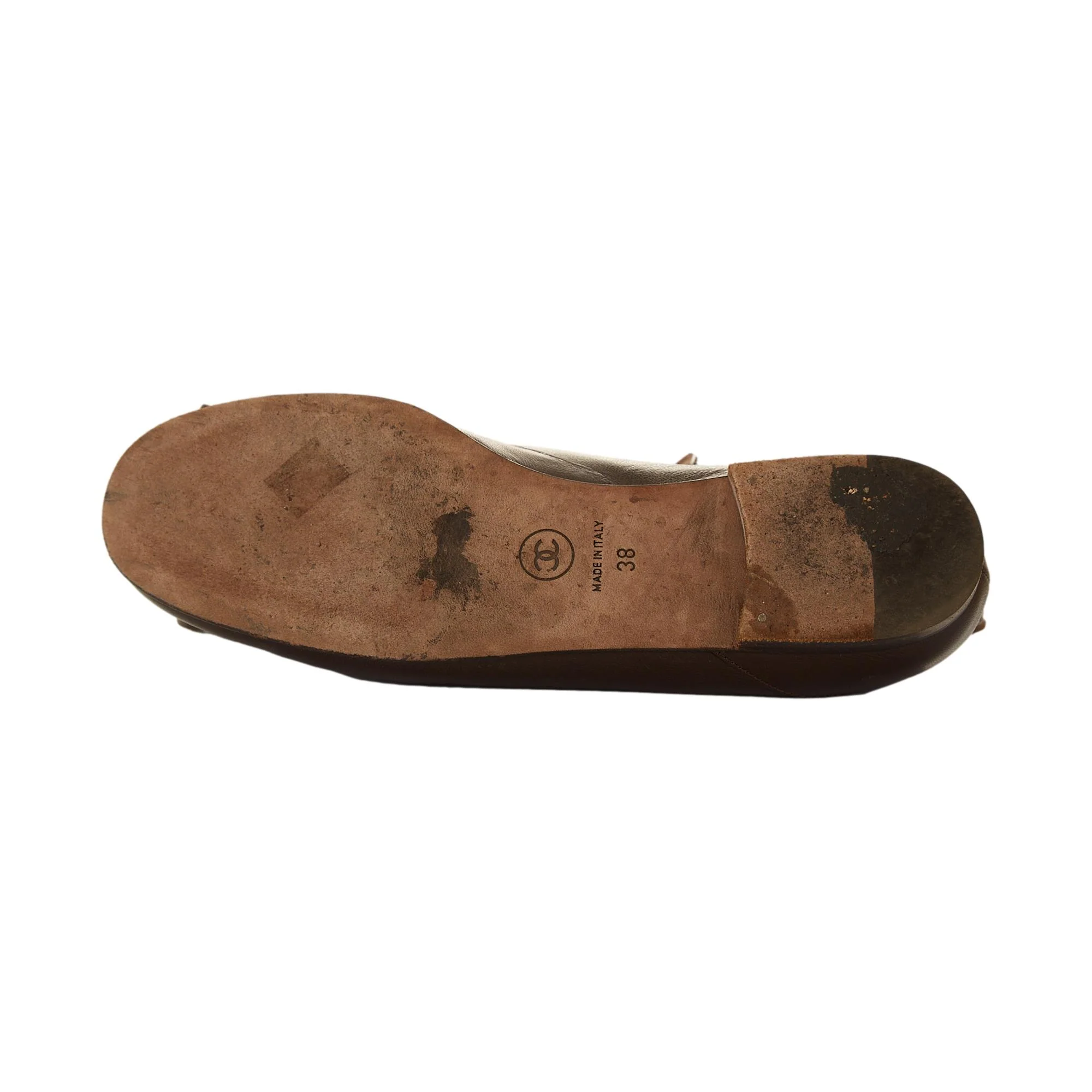 Chanel Brown Logo Loafers - Image 4