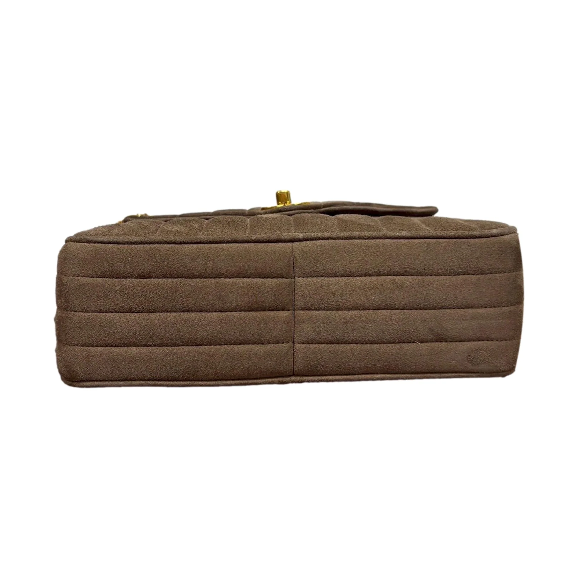 Chanel Brown Suede Camera Chain Bag - Image 2