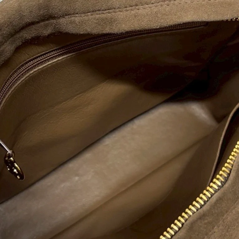 Chanel Brown Suede Camera Chain Bag - Image 4