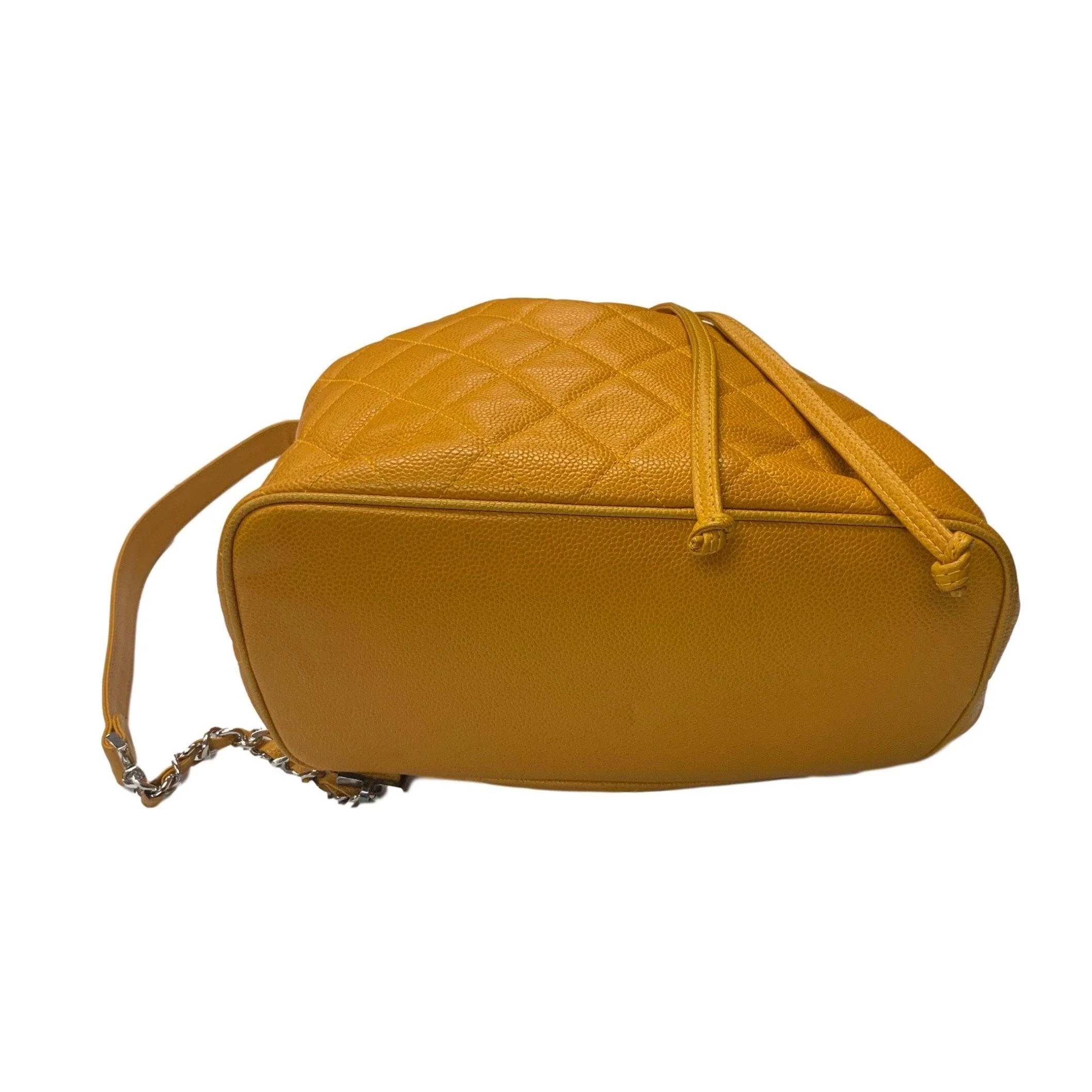 Chanel Caviar Yellow Convertible Backpack - Image 2