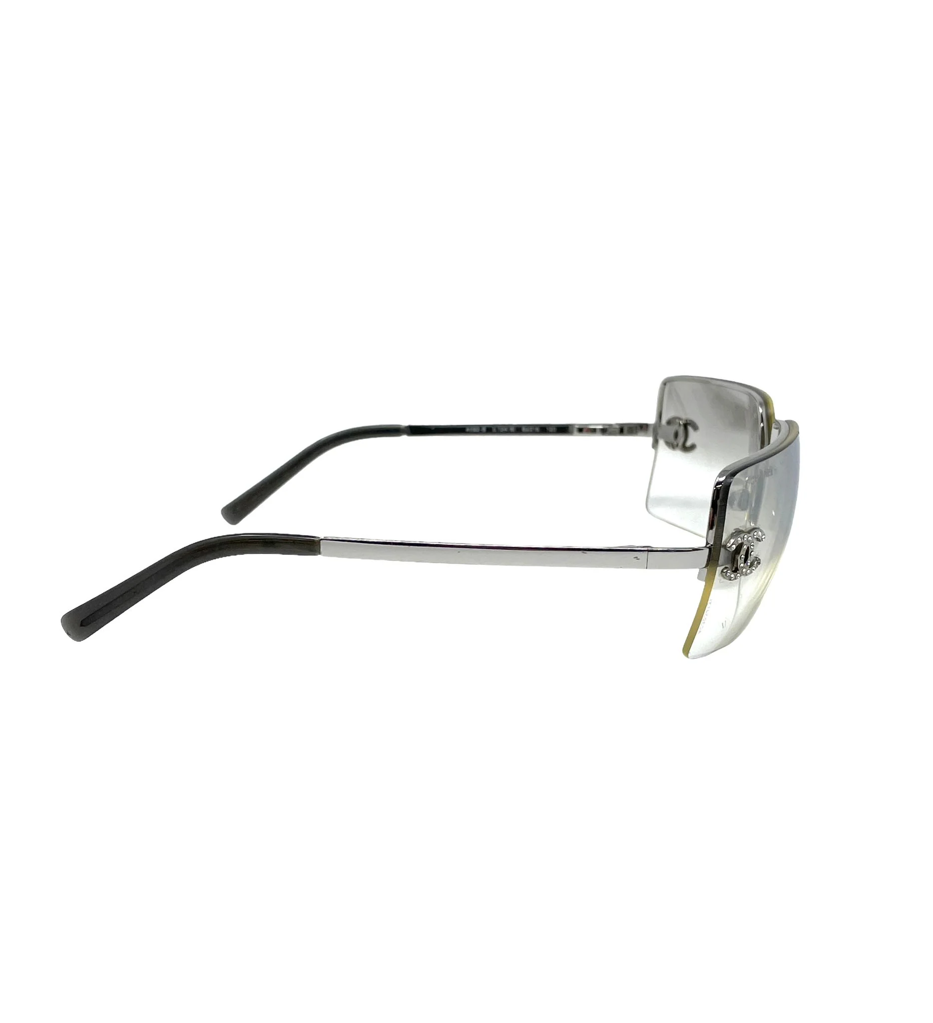 Chanel Clear Rhinestone Sunglasses - Image 2