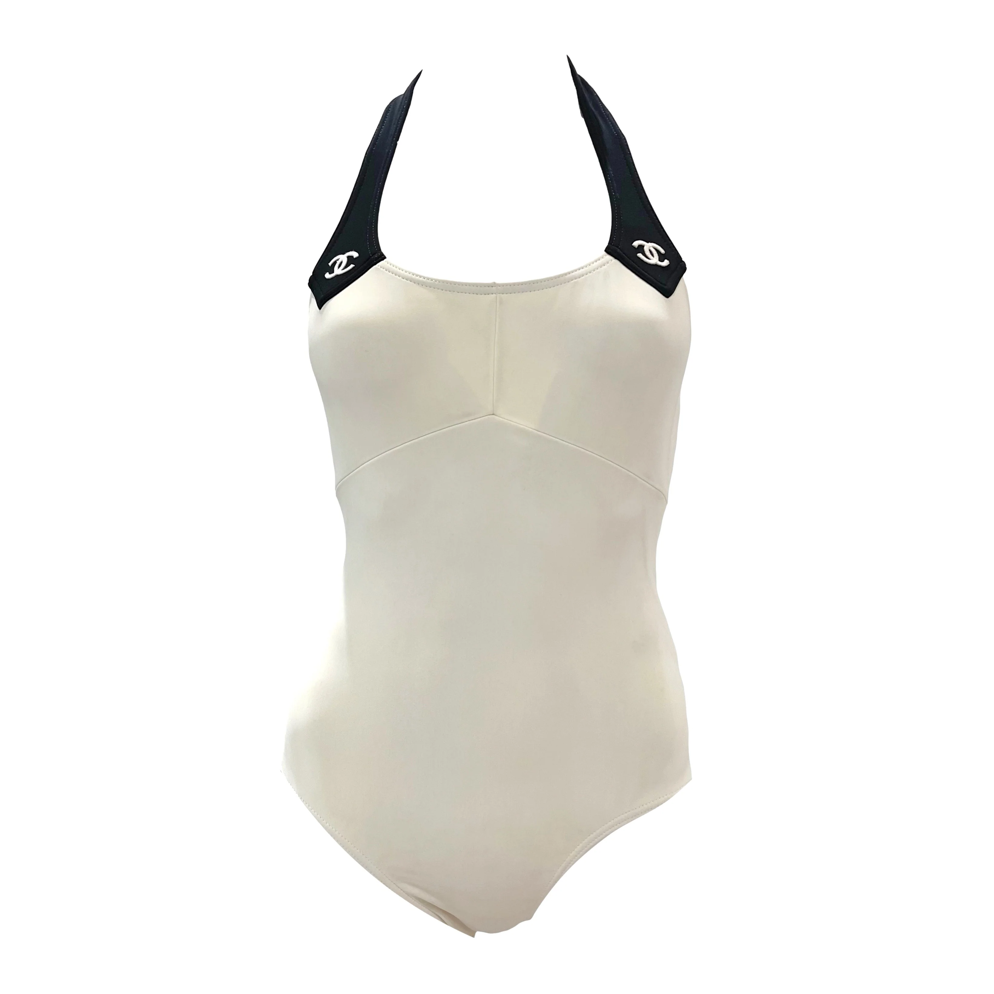 Chanel Color-Blocked Logo One Piece