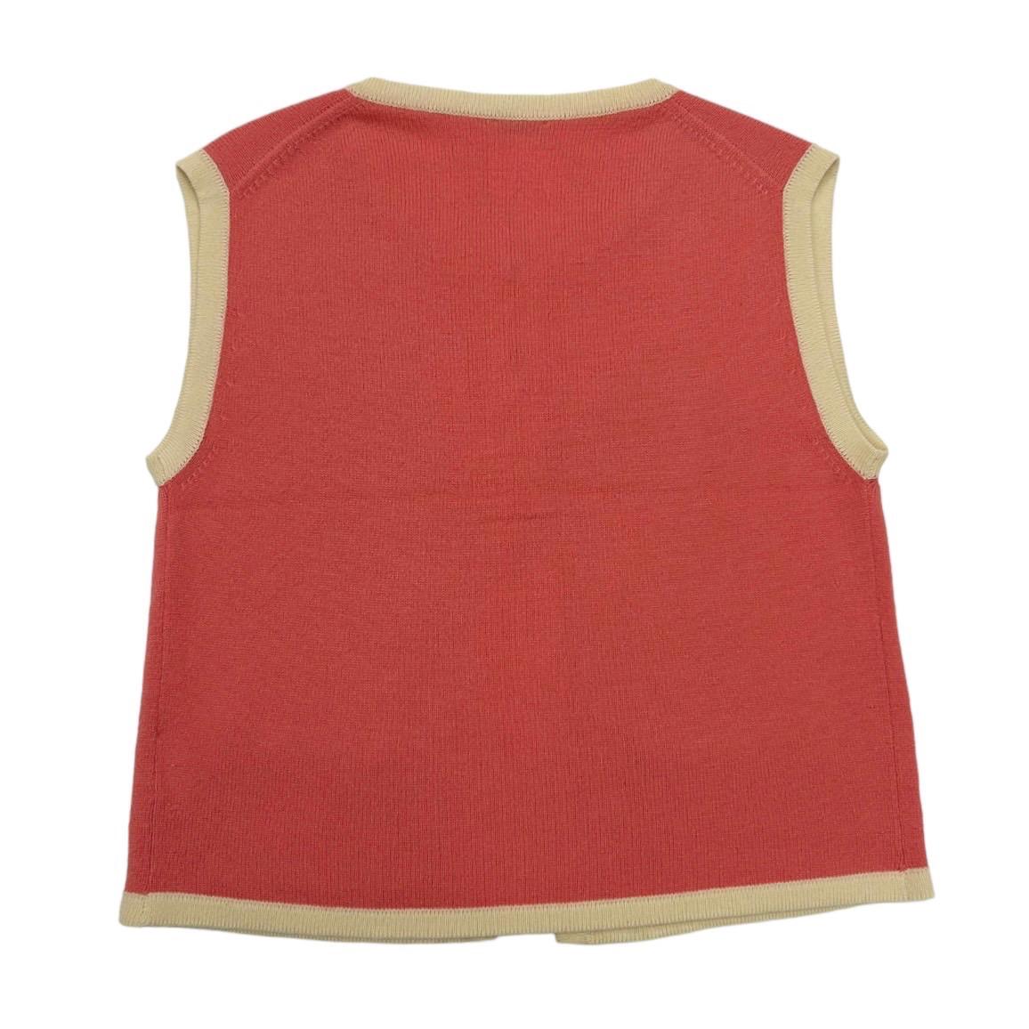 Chanel Coral Logo Button Tank - Image 2