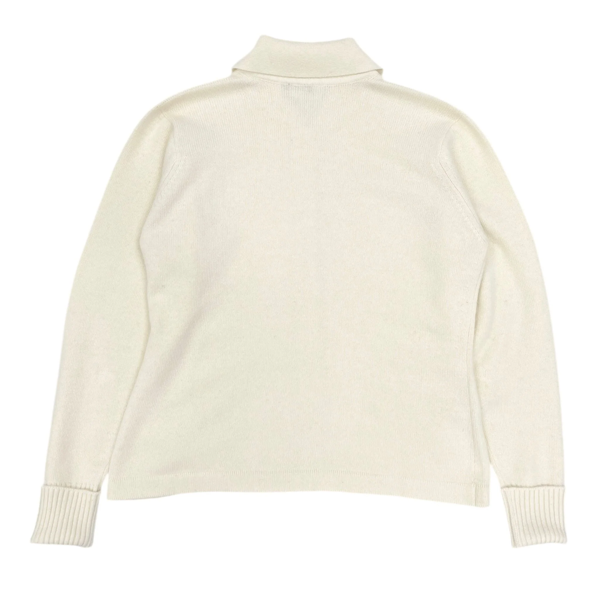 Chanel Cream Logo Button Cardigan - Image 2