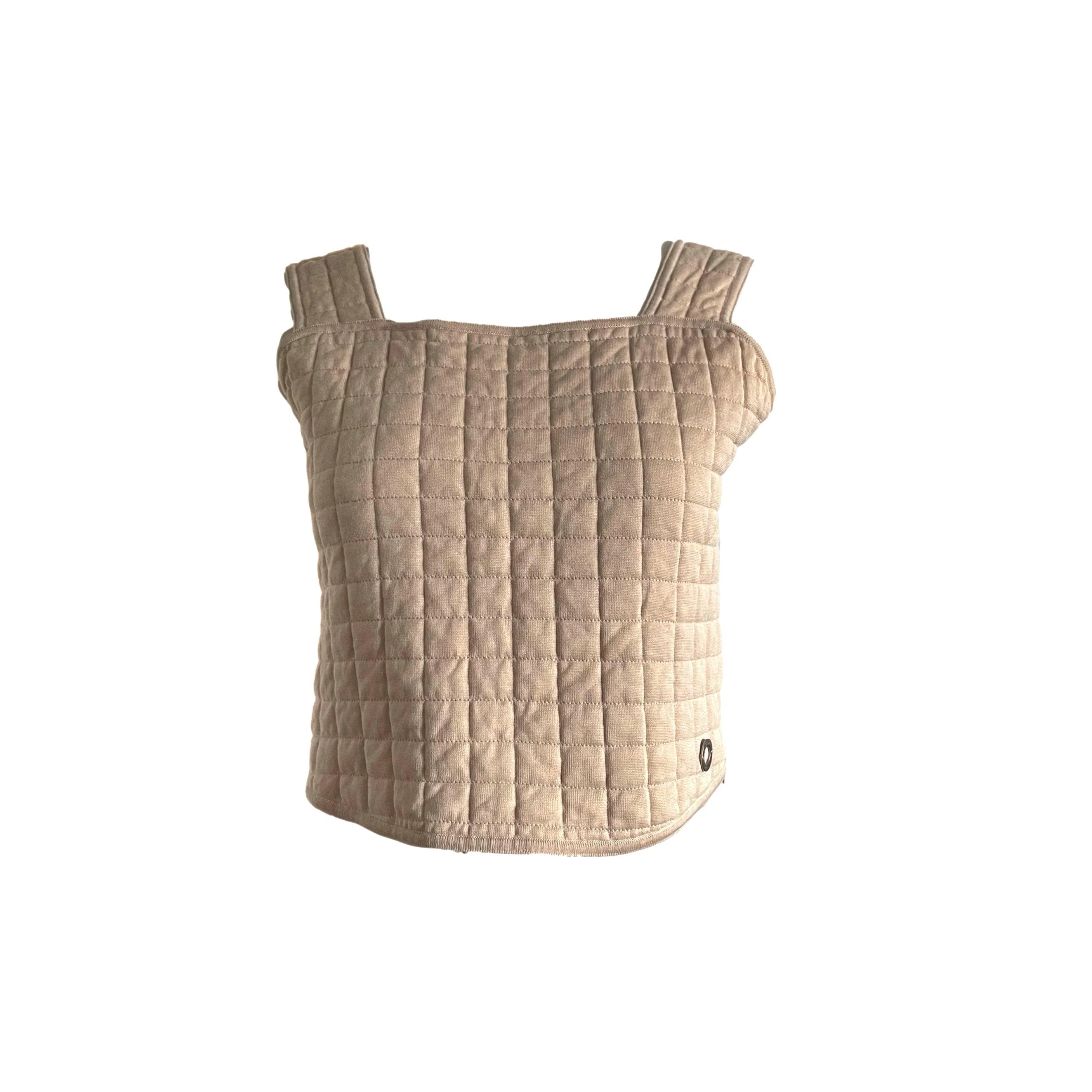Chanel Cream Textured Crop Tank