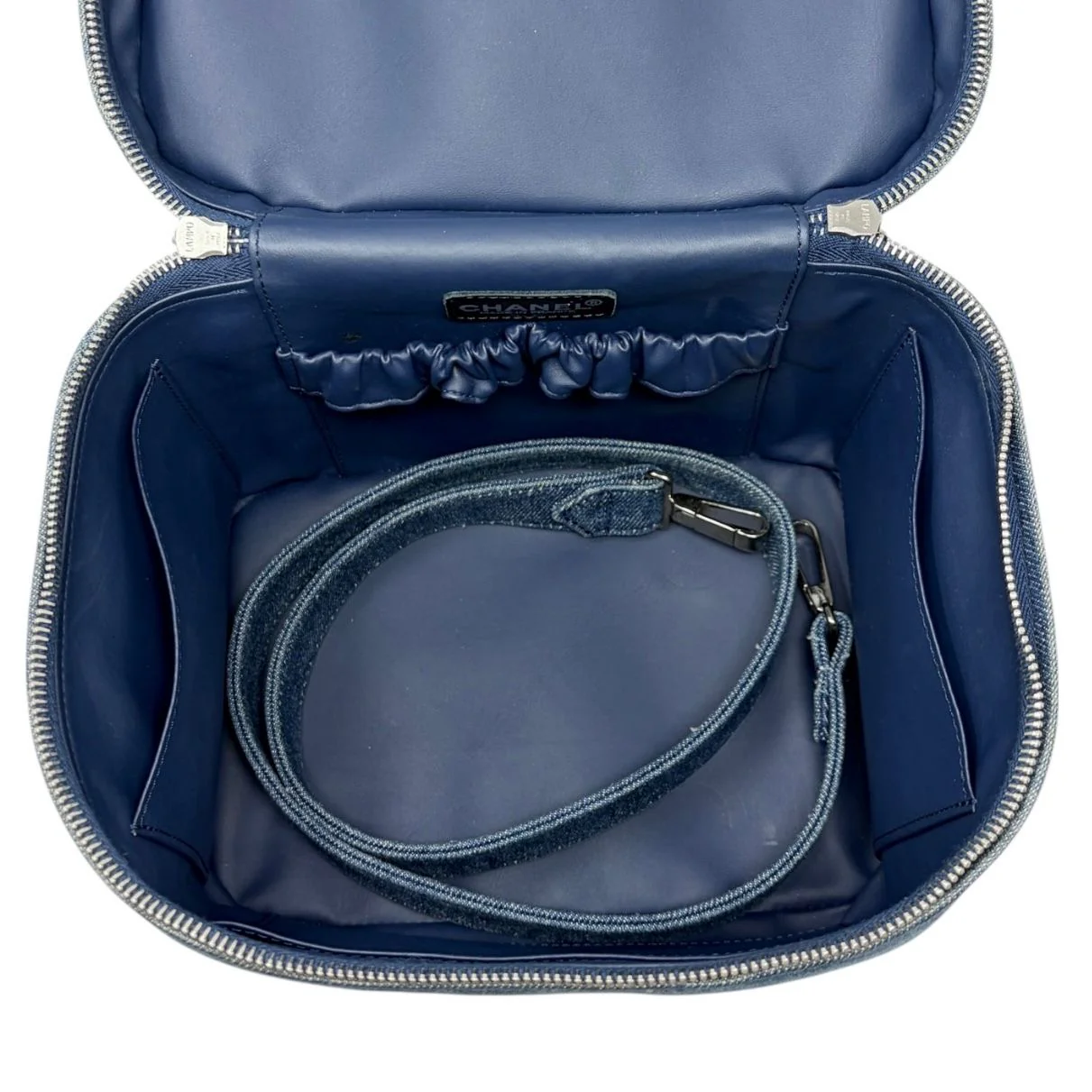 Chanel Denim 2-Way Vanity Bag - Image 4