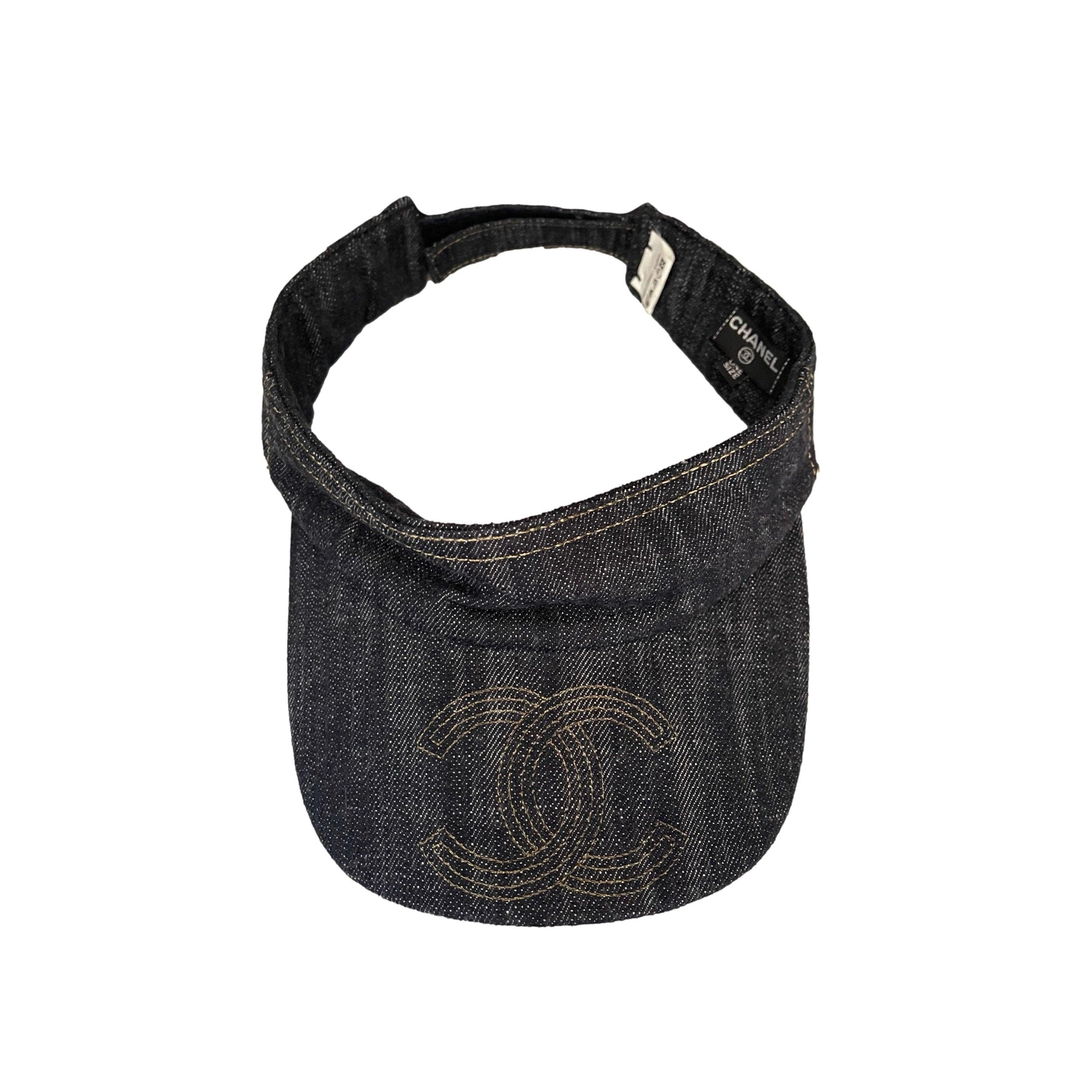 Chanel Denim Logo Visor