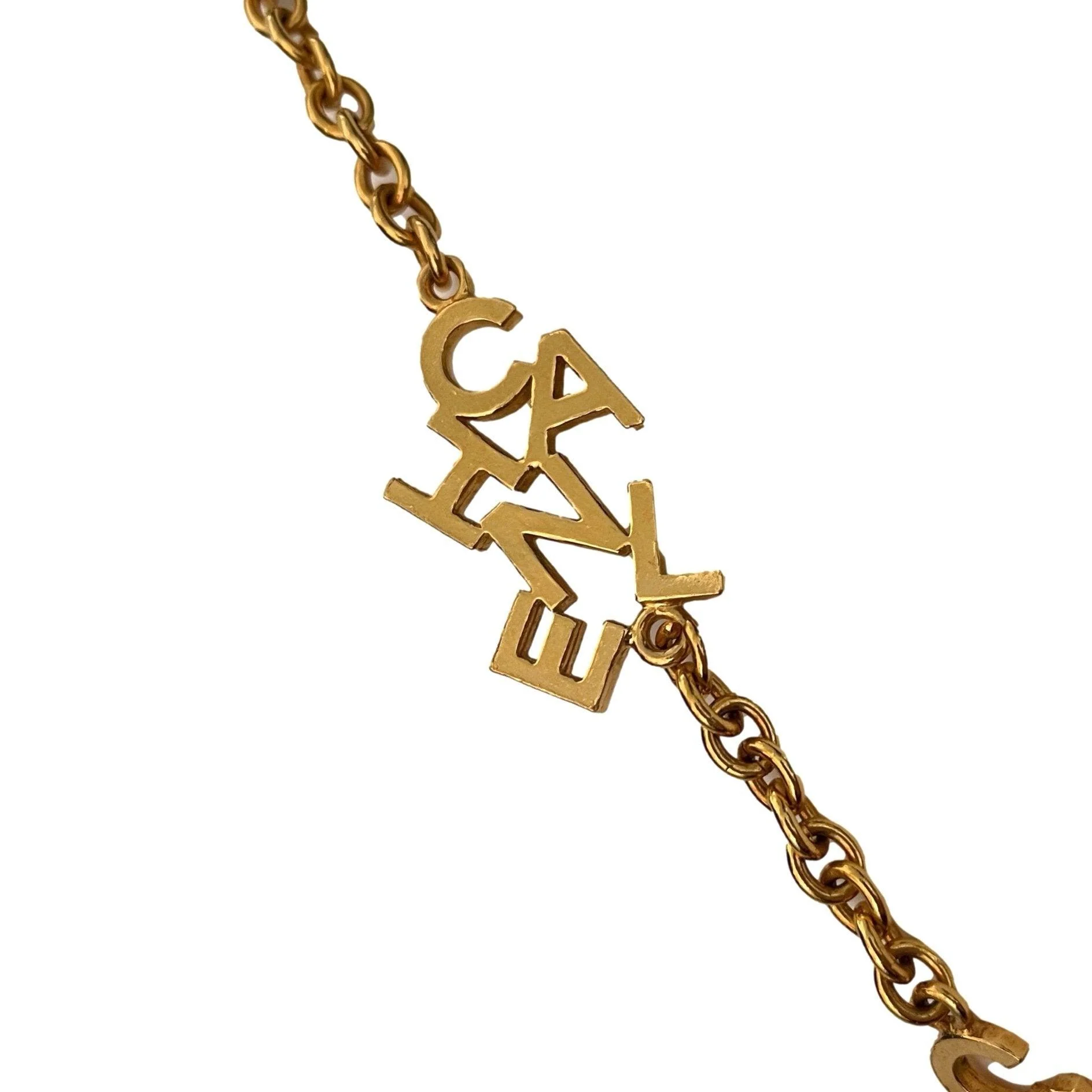 Chanel Gold Logo Chain Necklace - Image 2