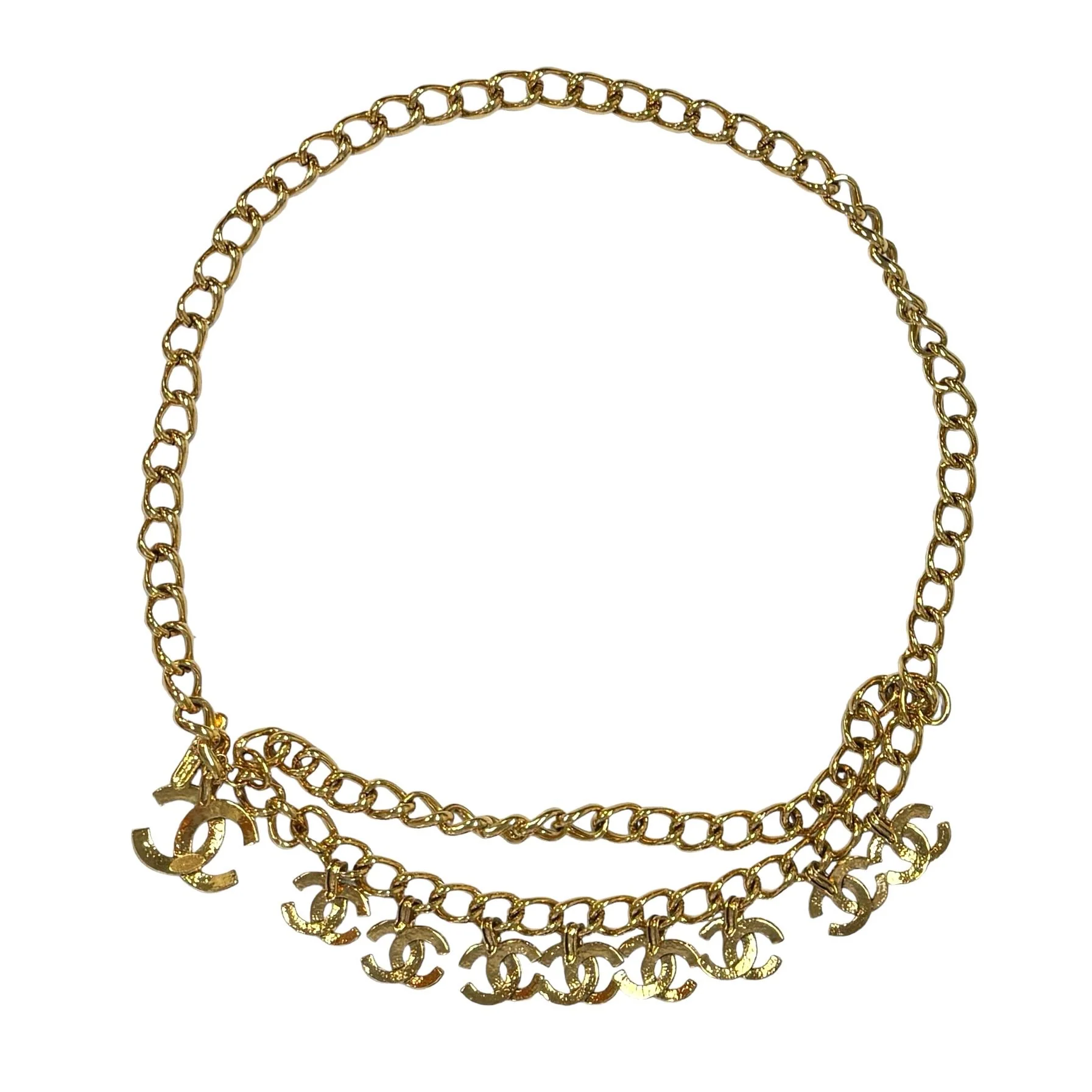 Chanel Gold Multi Logo Chain Belt - Image 2