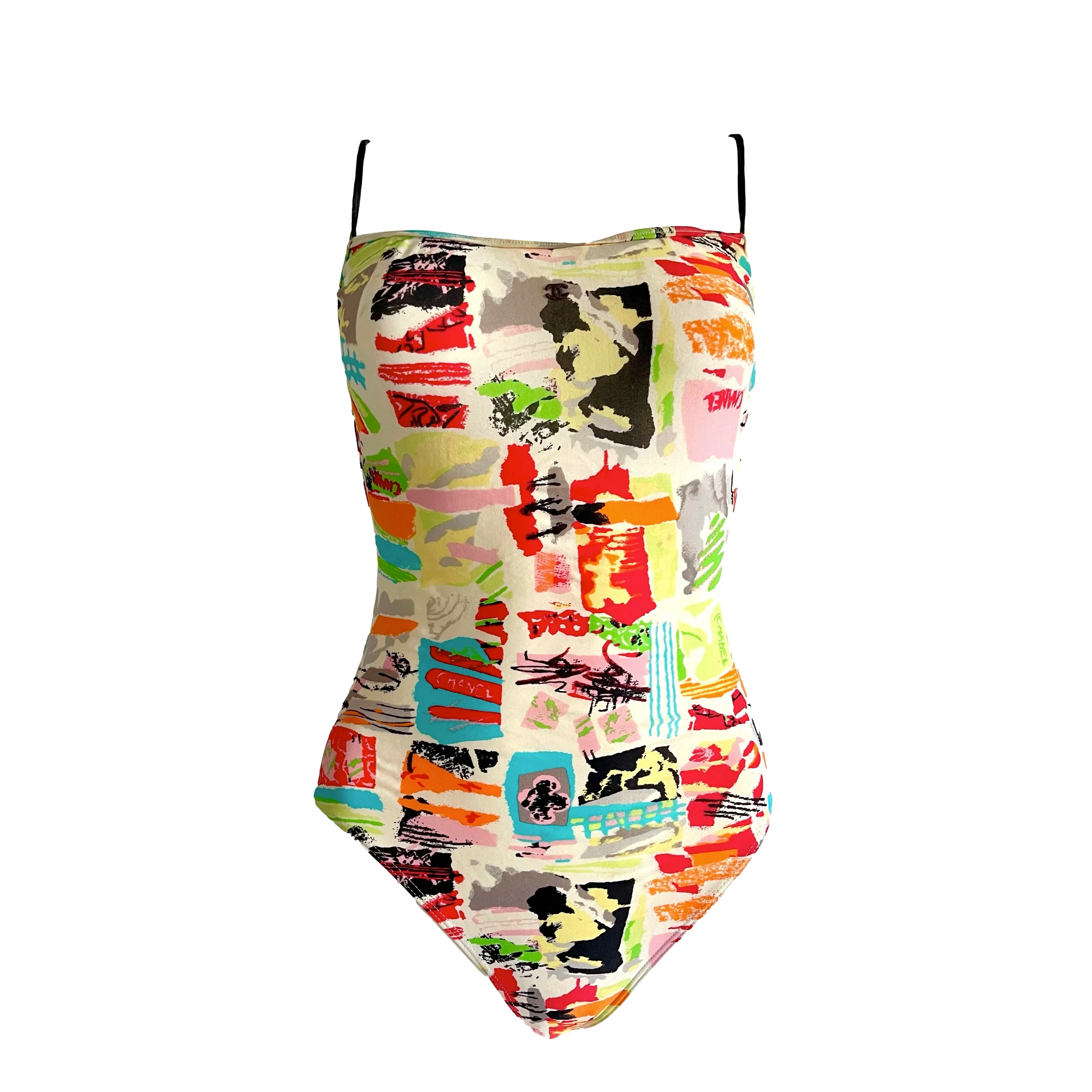 Chanel Graffiti Print Logo One Piece