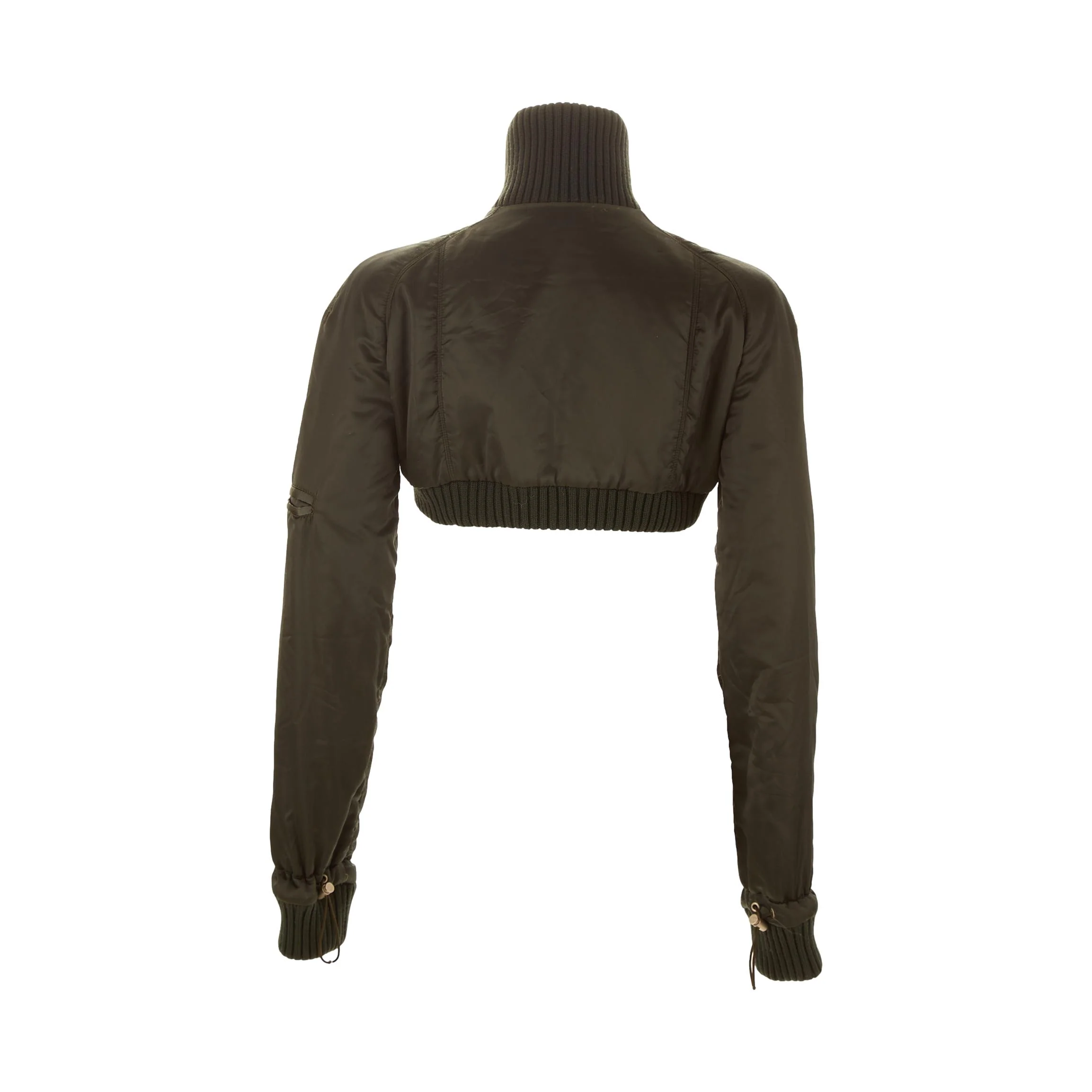 Chanel Green Cropped Nylon Jacket - Image 2